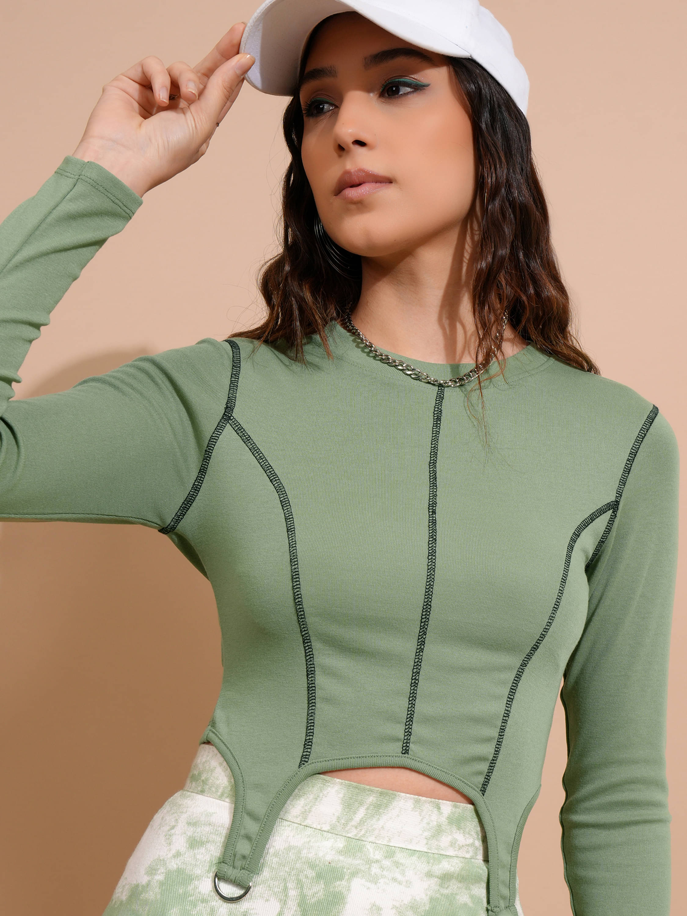 Tokyo Talkies Women's Polyester Regular Top ( Green ) Tokyo Talkies Women's Polyester Regular Top ( Green )