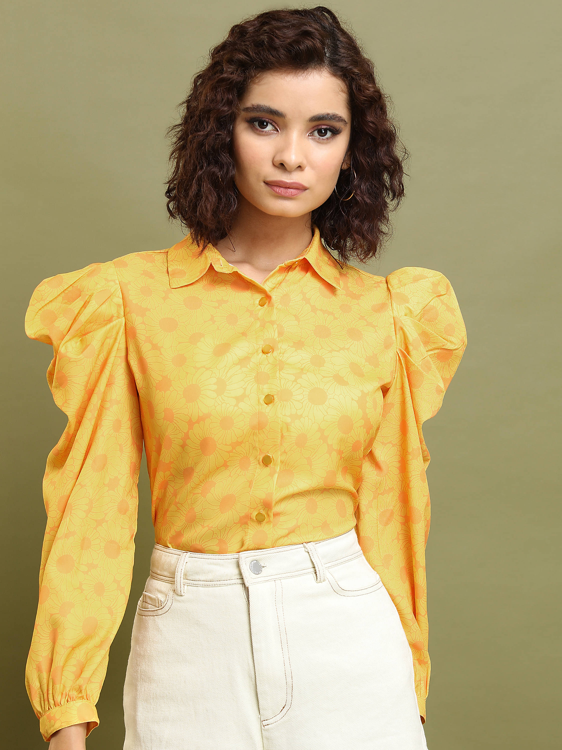 Tokyo Talkies Women's Polyester Regular Top ( Yellow ) Tokyo Talkies Women's Polyester Regular Top ( Yellow )