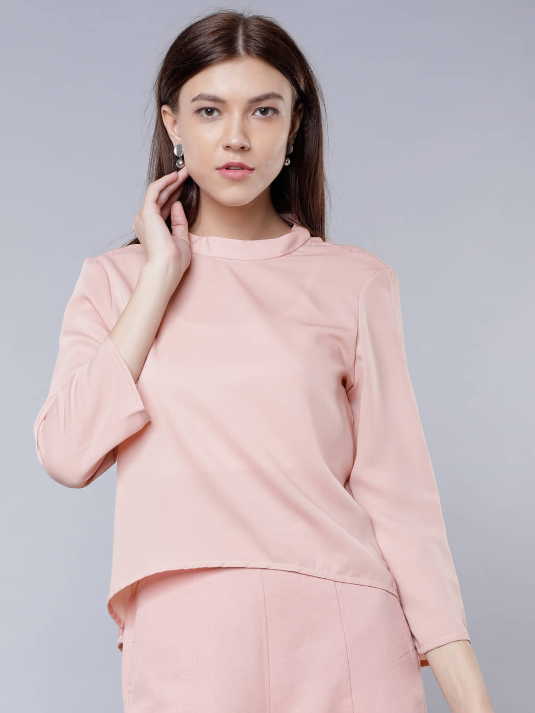 Tokyo Talkies Women's Polyester Regular Top ( Pink ) Tokyo Talkies Women's Polyester Regular Top ( Pink )