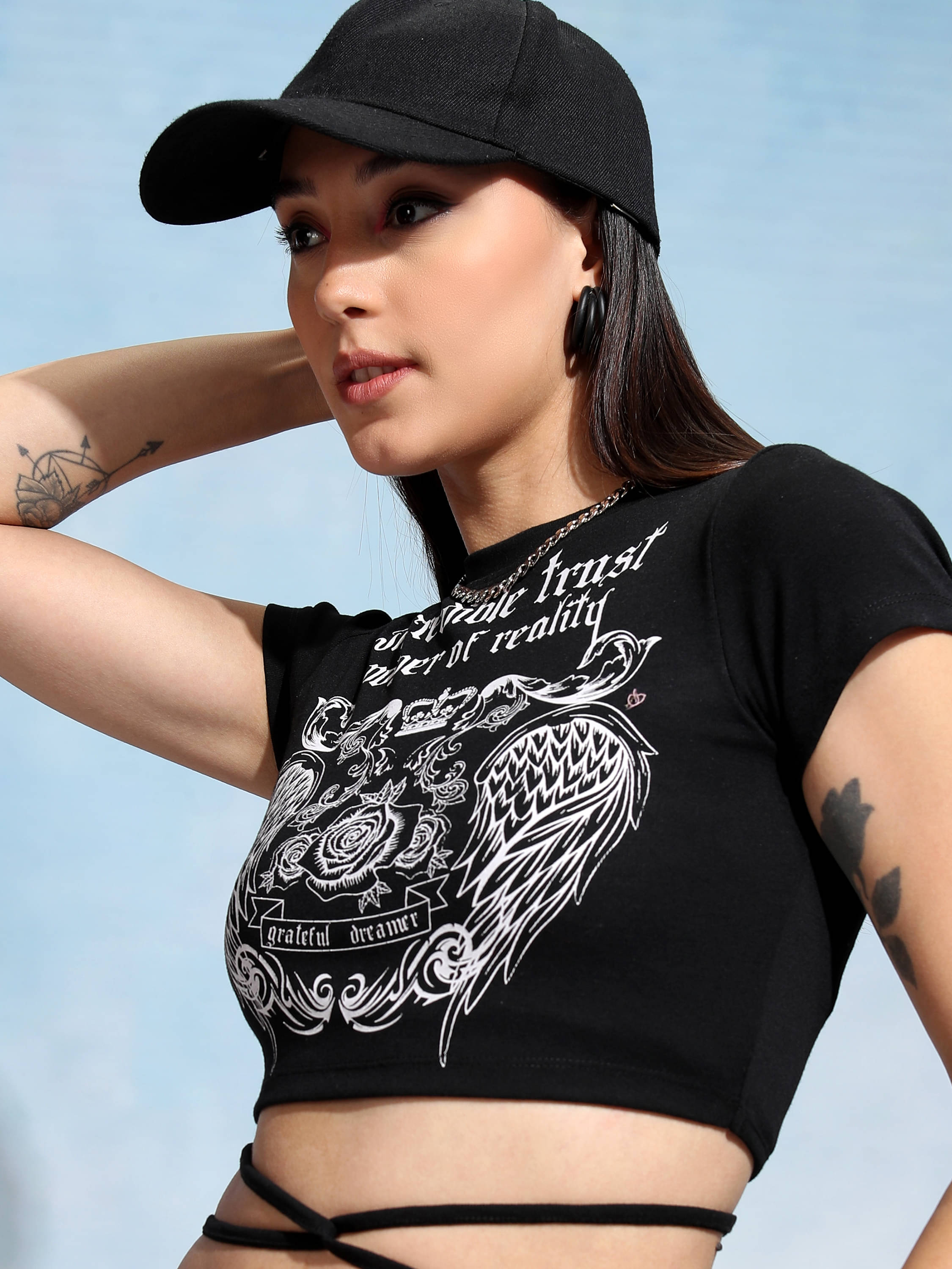     			Tokyo Talkies Women's Polyester Regular Top ( Black )