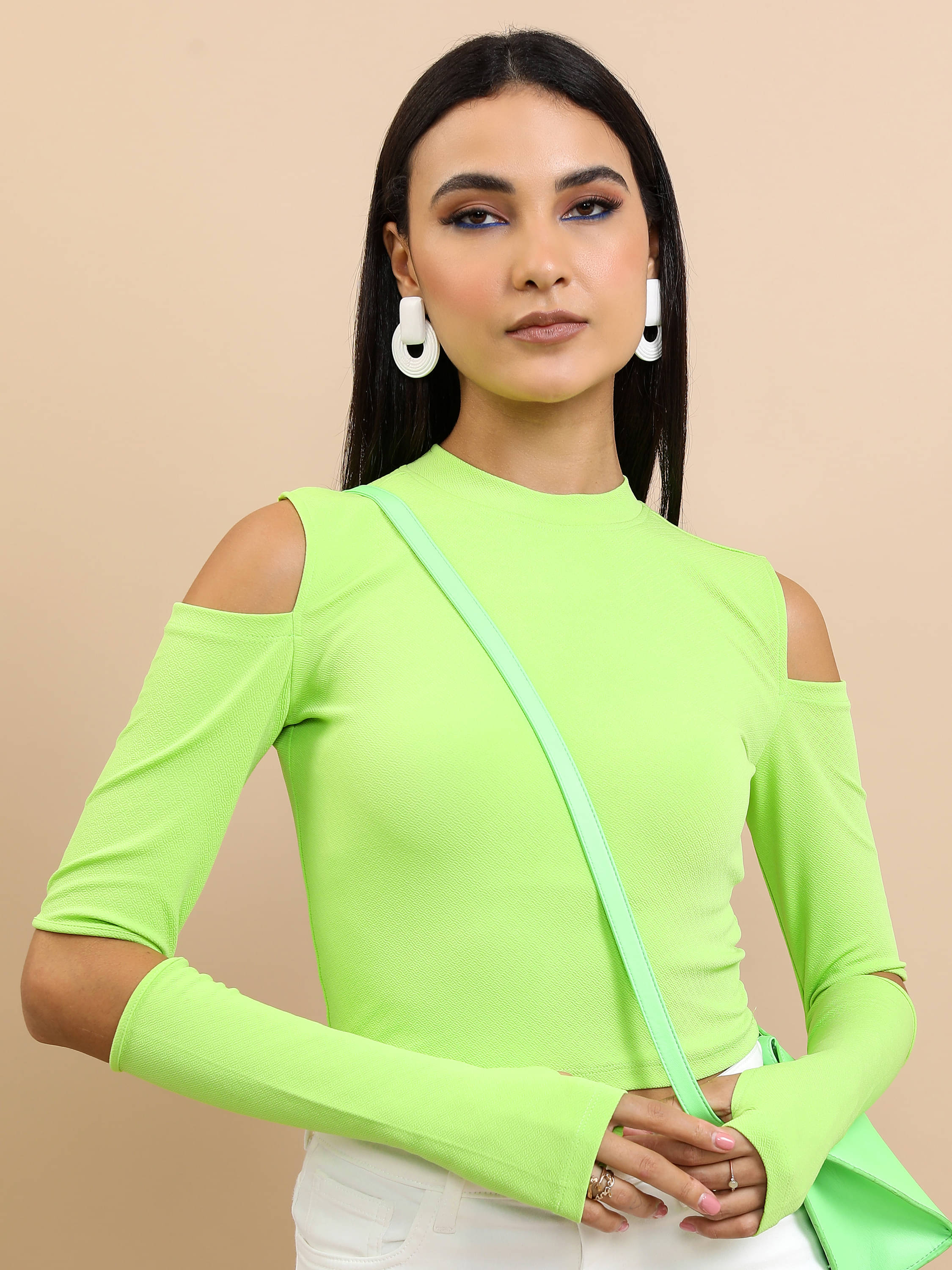 Tokyo Talkies Women's Polyester Regular Top ( Green ) Tokyo Talkies Women's Polyester Regular Top ( Green )