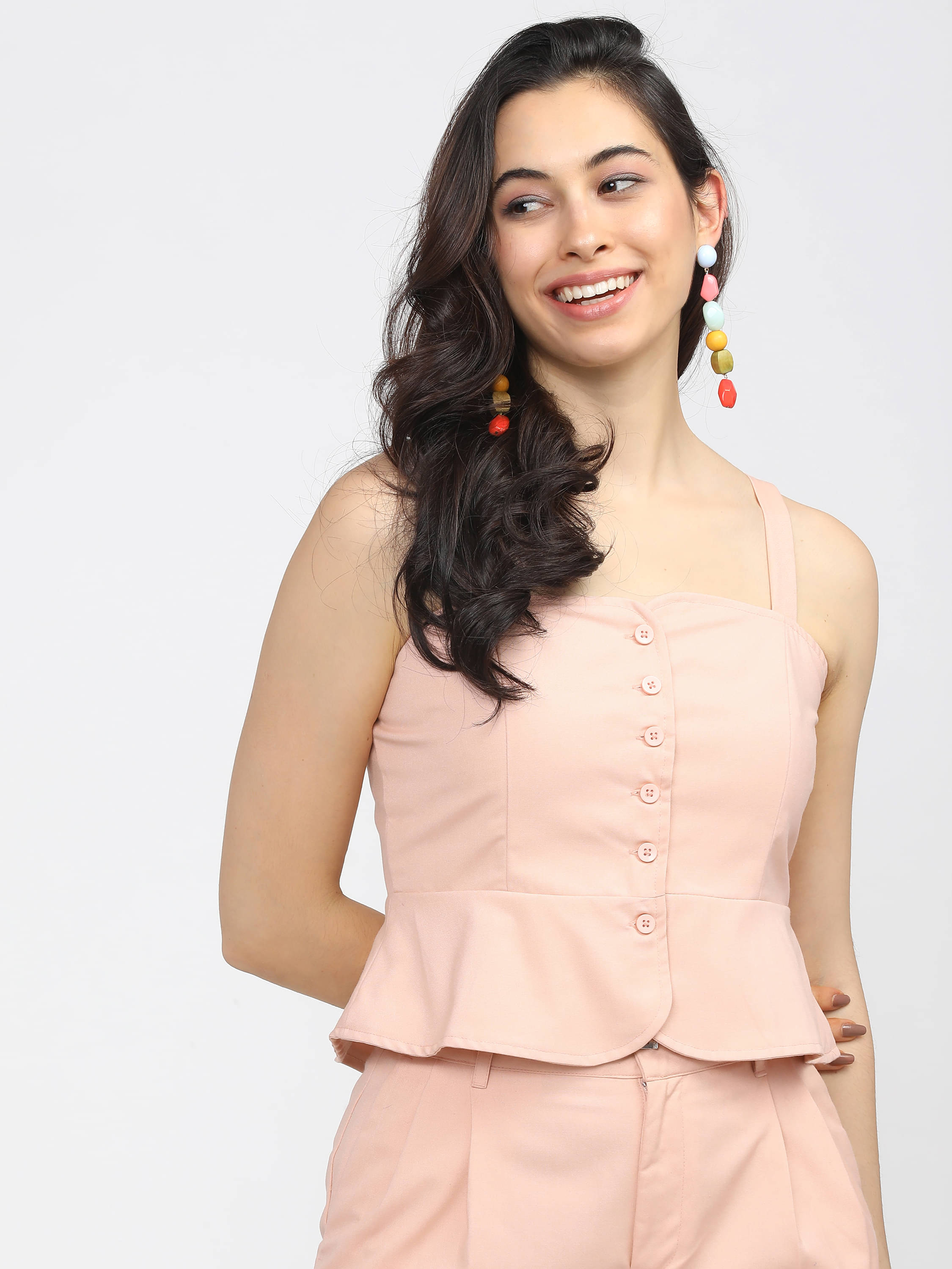     			Tokyo Talkies Women's Viscose Rayon Regular Top ( Pink )
