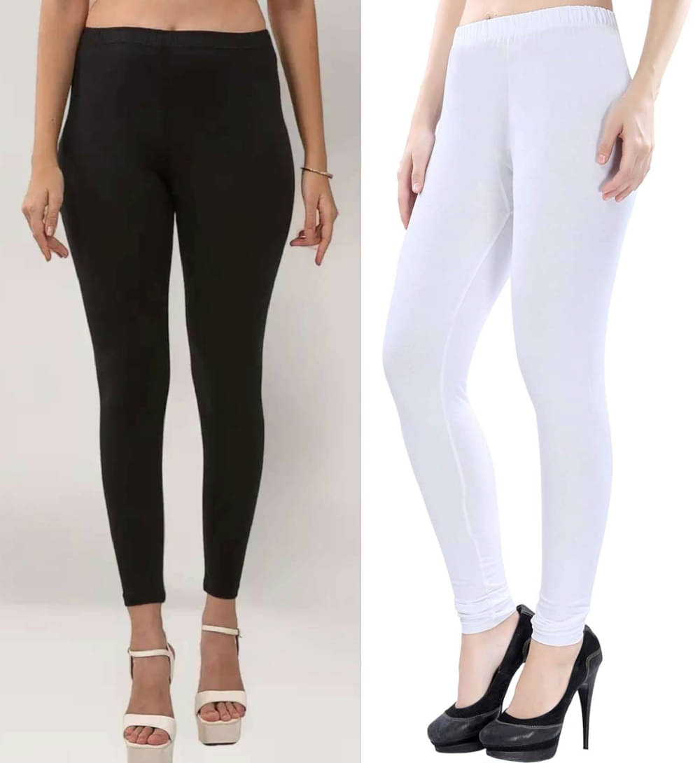 ULTIMATE SHOPPING NETWORK Pack of 2 Cotton Women Legging ( Multicolor 9 ) ULTIMATE SHOPPING NETWORK Pack of 2 Cotton Women Legging ( Multicolor 9 )
