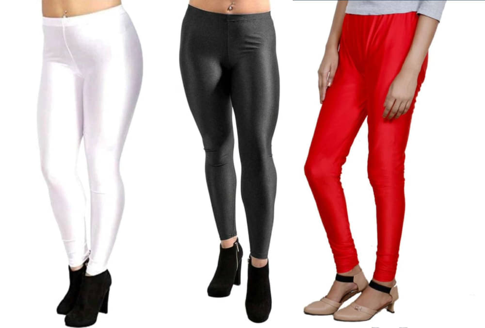     			ULTIMATE SHOPPING NETWORK Pack of 3 Lycra Women Legging ( Multicolor 5 )