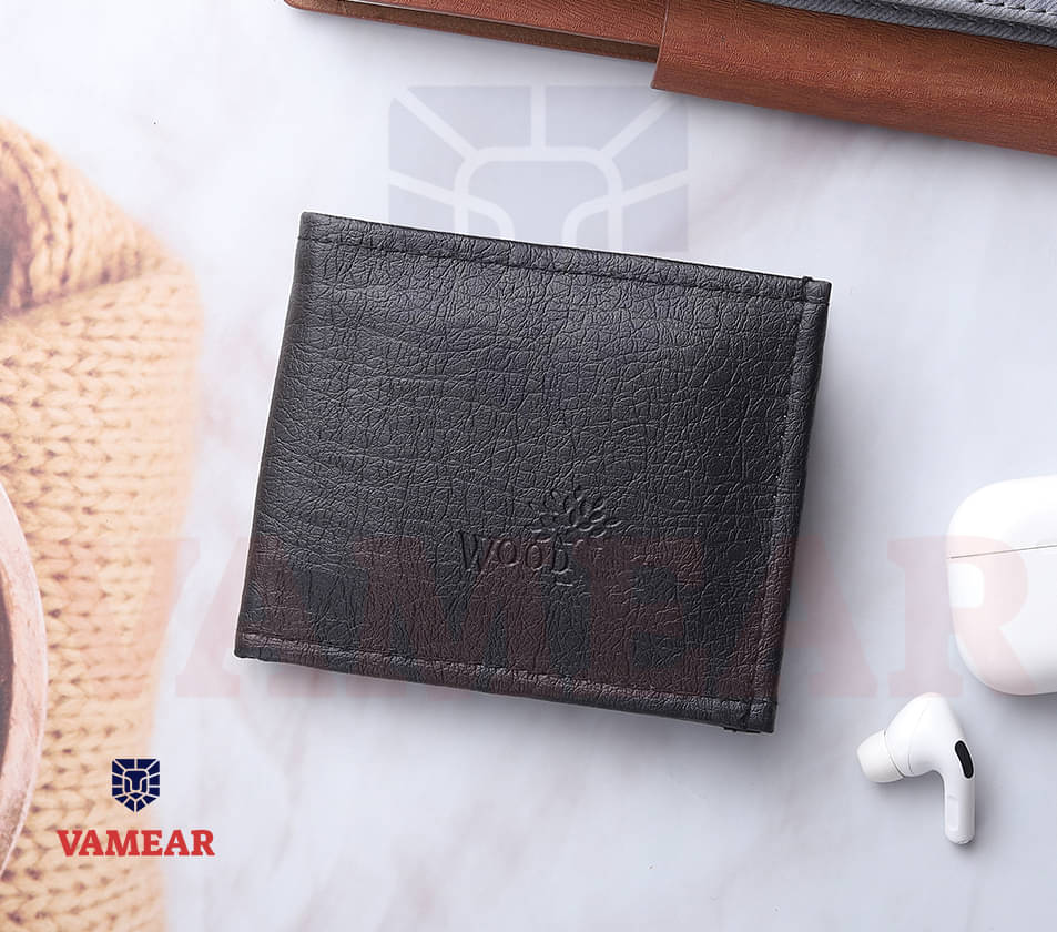     			VAMEAR EXCLUSIVE Faux Leather Solid Men's Two Fold Wallet,Regular Wallet With 6 Slots For Card ( Black , Pack of 1 )