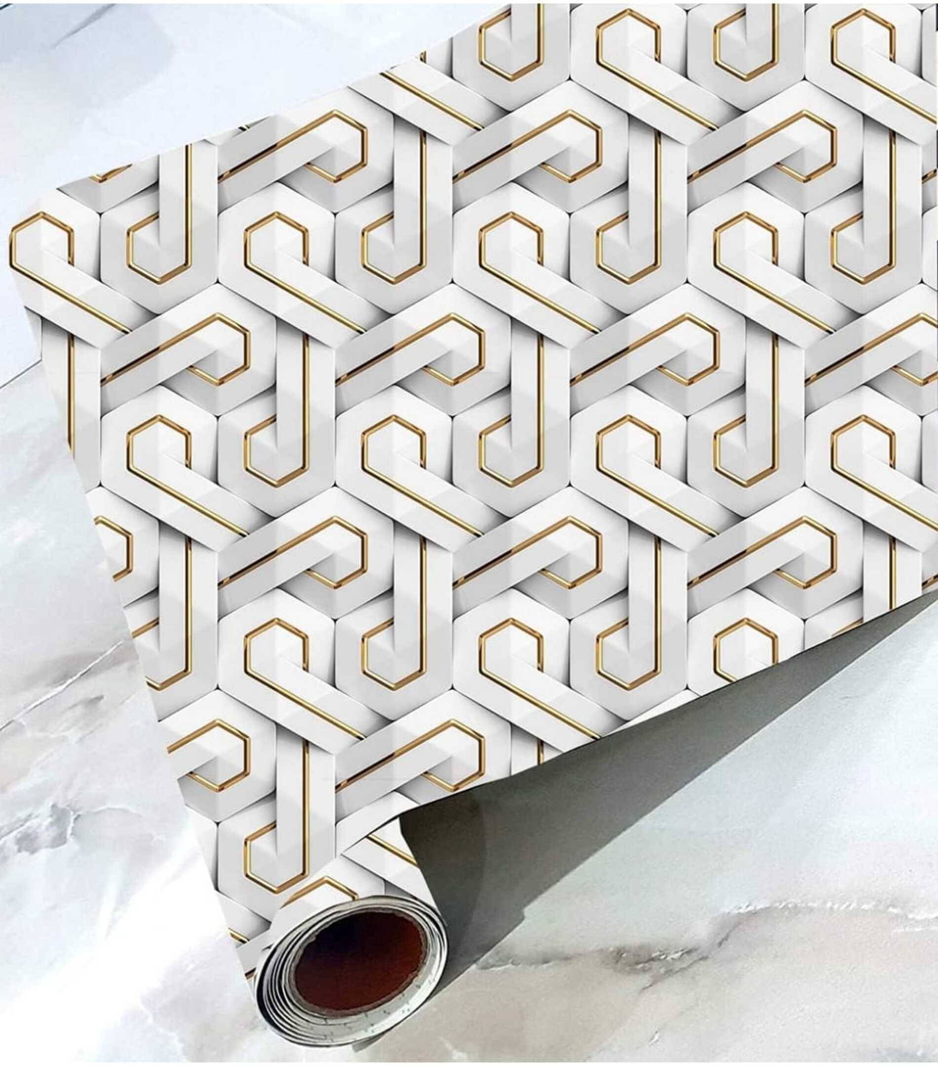 WRUNJI, GREY GEOMETRIC Floral Self-Adhesive Wallpaper PVC Peel & Kitchen & Furniture Makeover(45x500 cm) WRUNJI, GREY GEOMETRIC Floral Self-Adhesive Wallpaper PVC Peel & Kitchen & Furniture Makeover(45x500 cm)
