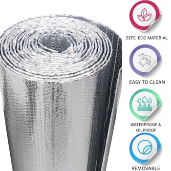     			ZAPPYPOP Premium 3D Geometric Silver Self Adhesive Wallpaper – Waterproof, Oil Proof, Heat Resistant Wall Sticker for Kitchen & Home Decoration Material – 60 x 200 cm