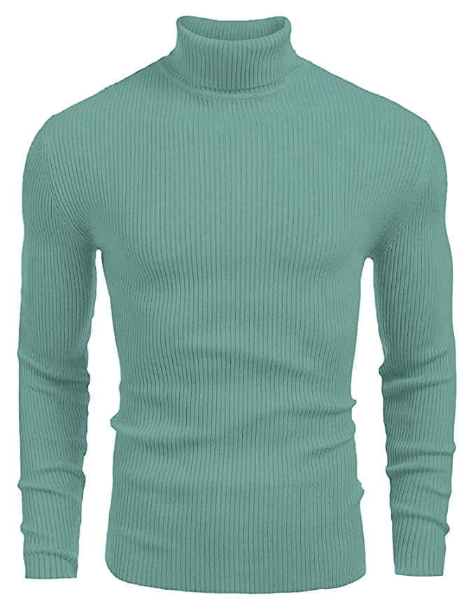     			freaks Woollen High Neck Men's Sweatshirt - Sea Green ( Pack of 1 )
