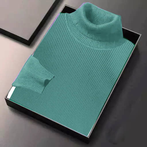     			nikline Woollen High Neck Men's Sweatshirt - Sea Green ( Pack of 1 )
