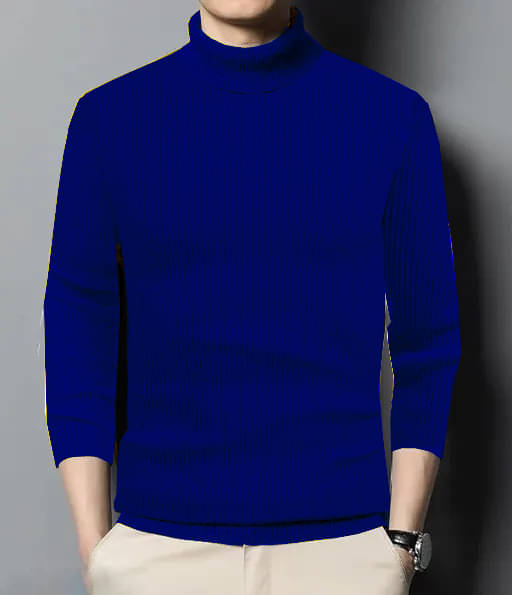    			nikline Woollen High Neck Men's Sweatshirt - Blue ( Pack of 1 )