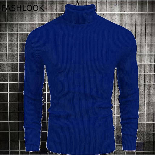     			nikline Woollen High Neck Men's Sweatshirt - Blue ( Pack of 1 )