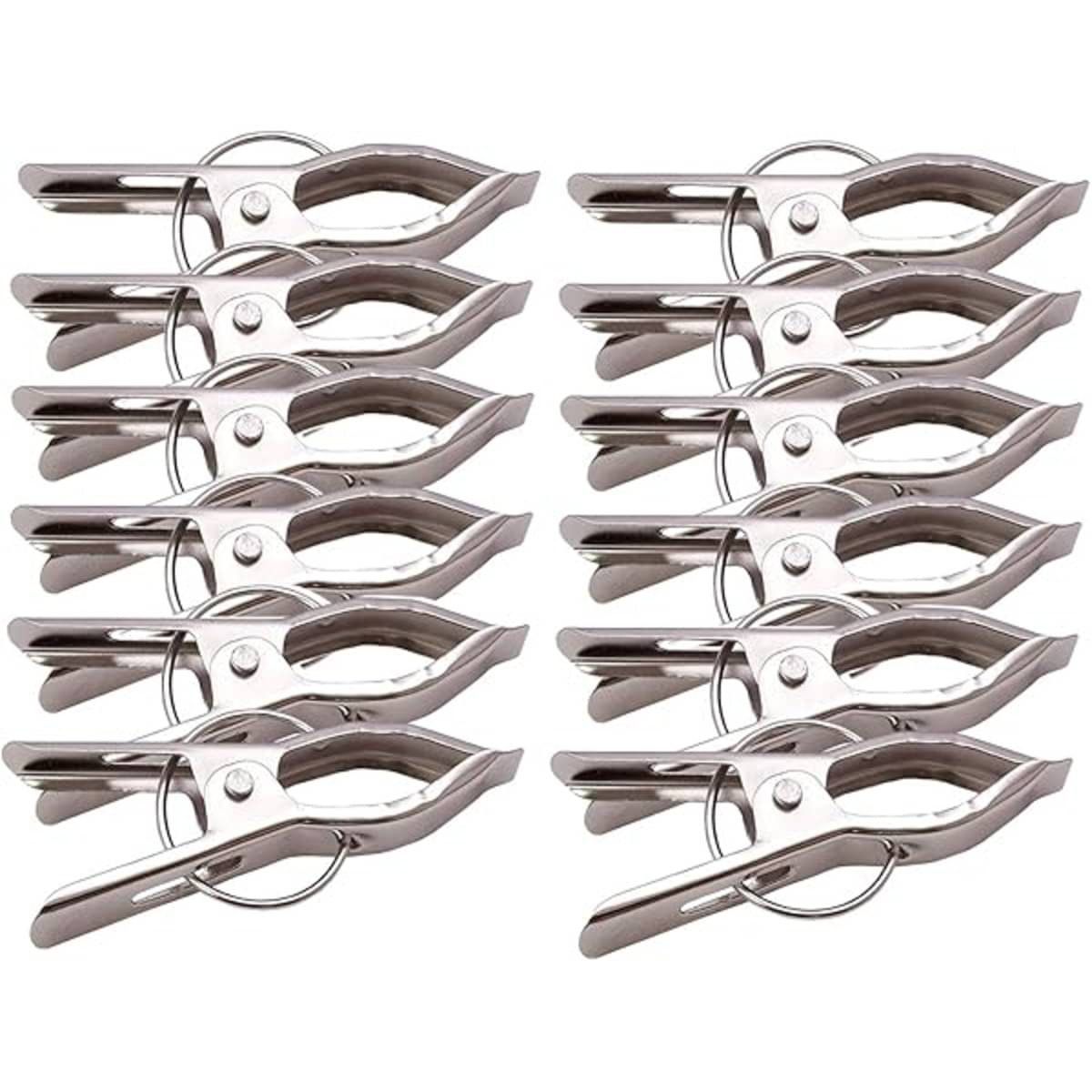     			steel clothes clip set