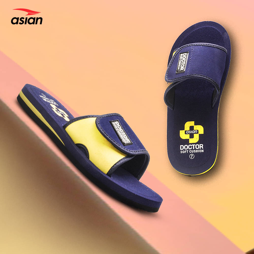     			ASIAN Yellow Men's Slide Flip Flop