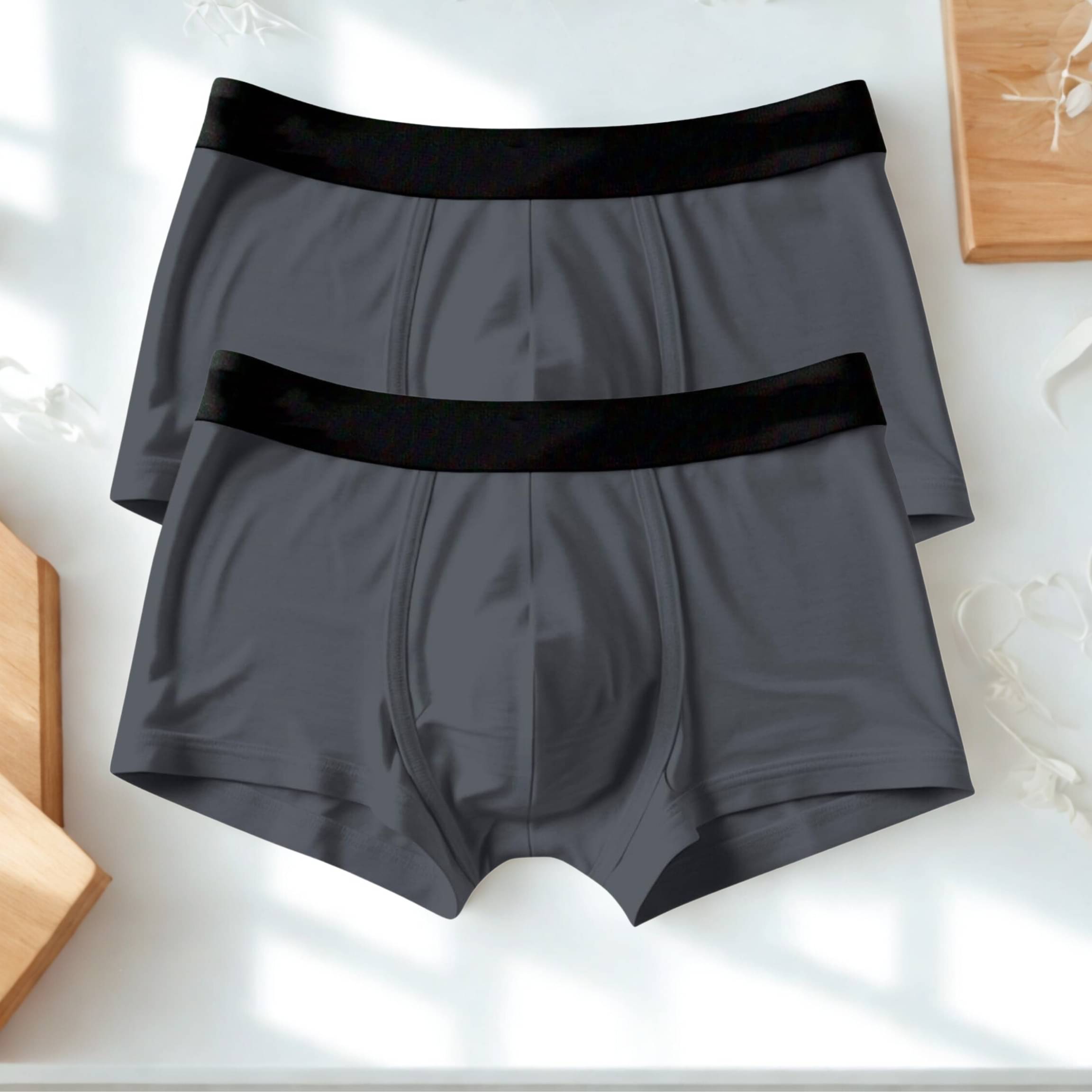 Albatross in Highsky Pack of 2 Cotton Blend Trunks For Men's ( Grey ) Albatross in Highsky Pack of 2 Cotton Blend Trunks For Men's ( Grey )