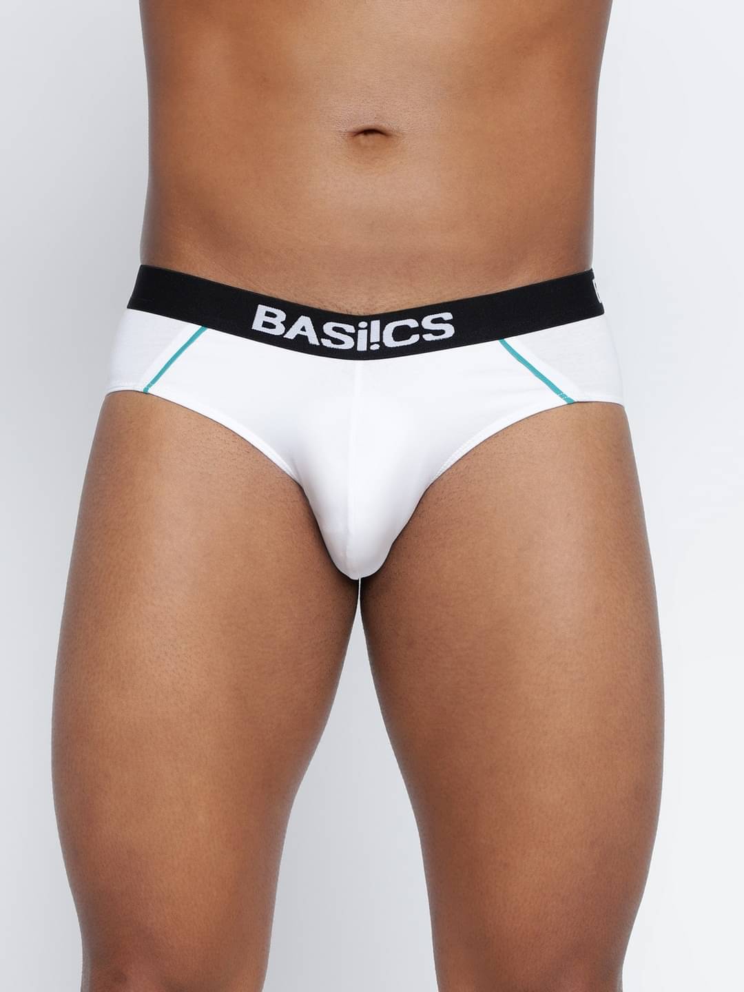 BASIICS By La Intimo Pack of 1 Cotton Blend Briefs For Men's ( White ) BASIICS By La Intimo Pack of 1 Cotton Blend Briefs For Men's ( White )