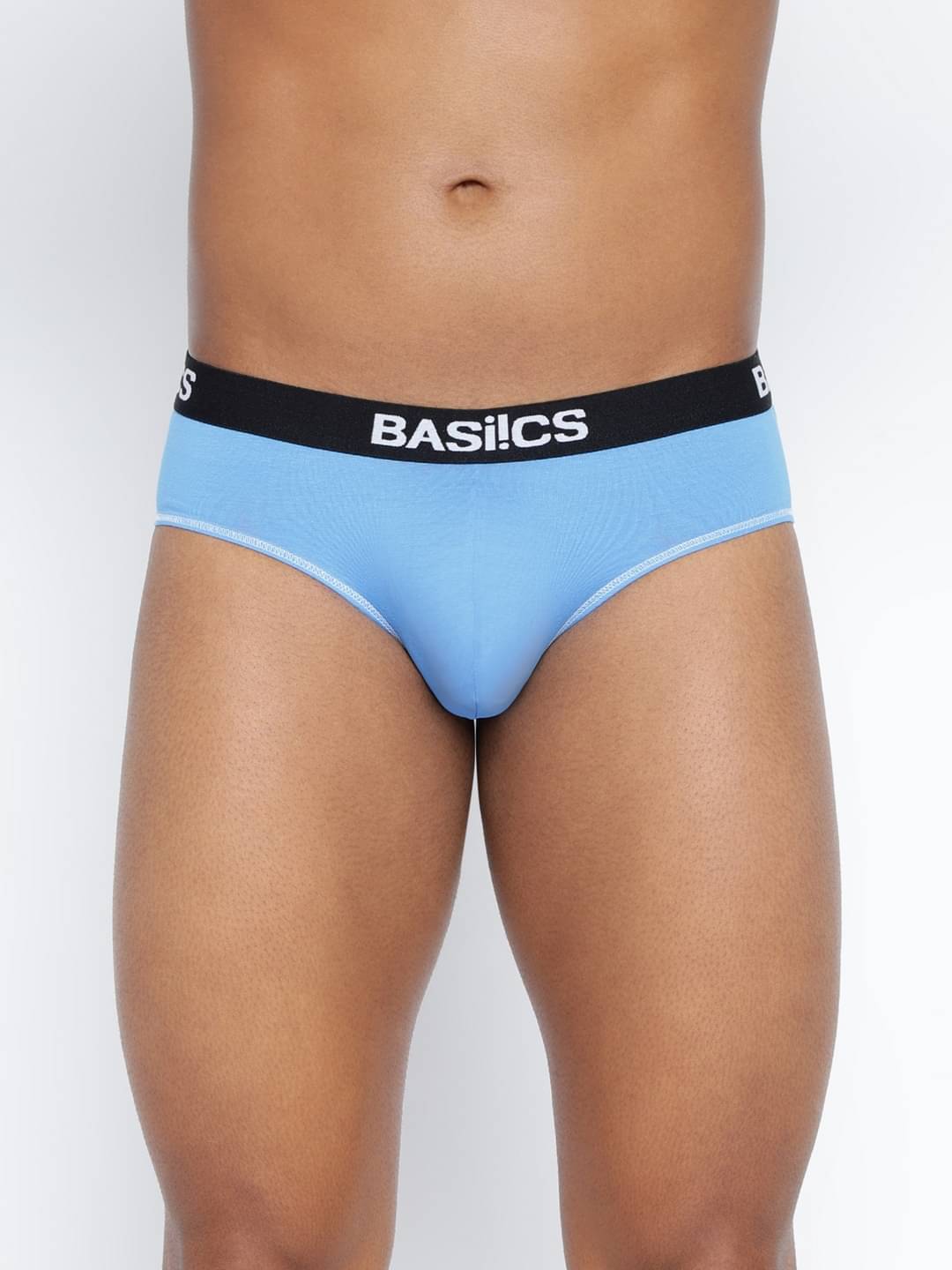 BASIICS By La Intimo Pack of 1 Cotton Blend Briefs For Men's ( Blue ) BASIICS By La Intimo Pack of 1 Cotton Blend Briefs For Men's ( Blue )