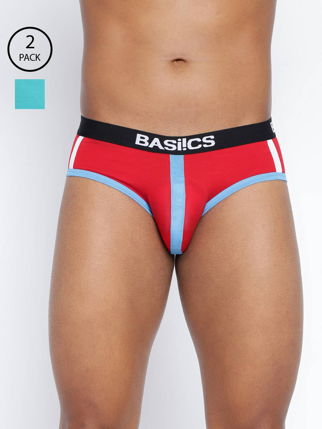     			BASIICS By La Intimo Pack of 2 Cotton Blend Briefs For Men's ( Multicolor )