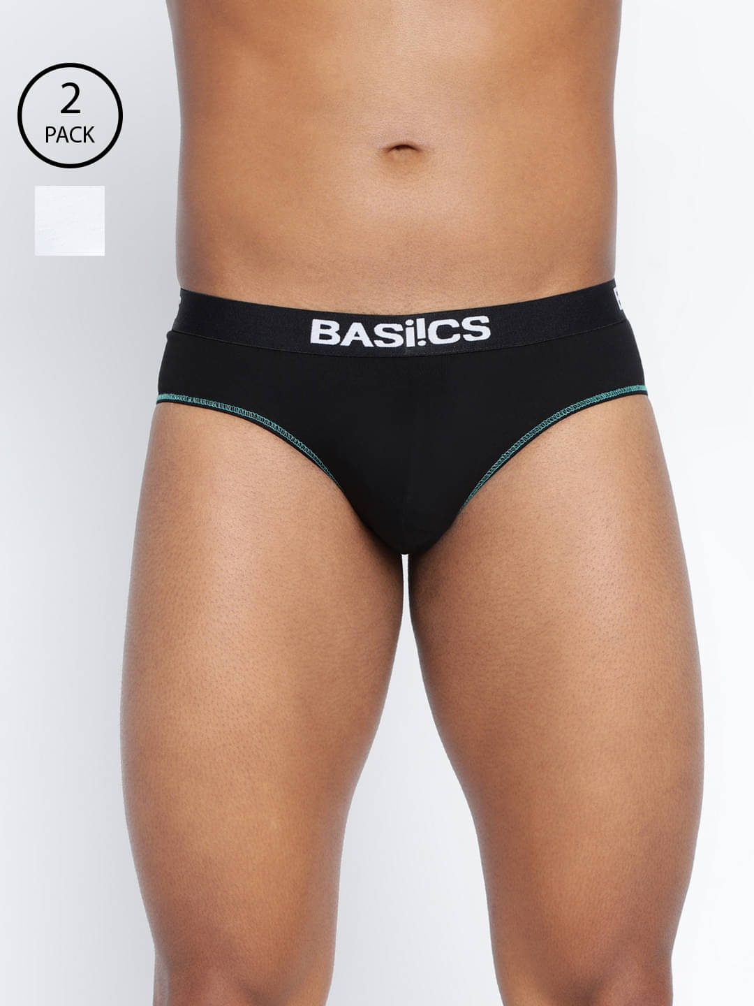 BASIICS By La Intimo Pack of 2 Cotton Blend Briefs For Men's ( Multi ) BASIICS By La Intimo Pack of 2 Cotton Blend Briefs For Men's ( Multi )
