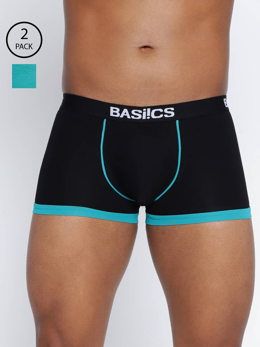     			BASIICS By La Intimo Pack of 2 Cotton Blend Trunks For Men's ( Multi )