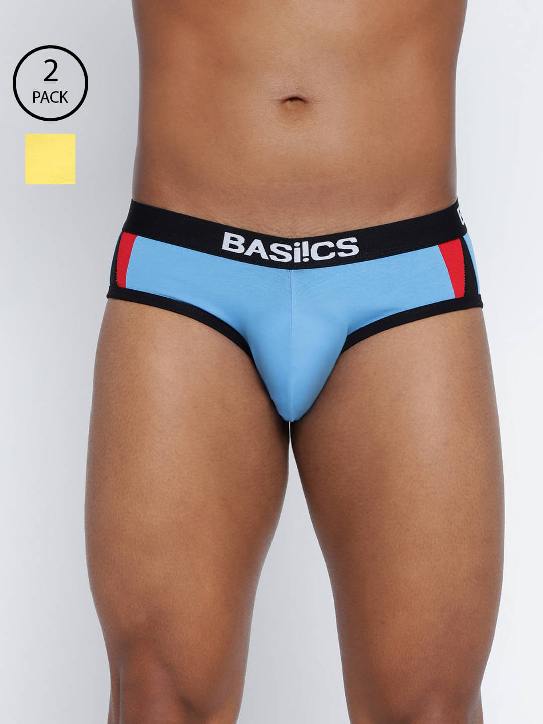     			BASIICS By La Intimo Pack of 2 Cotton Blend Briefs For Men's ( Multicolor )