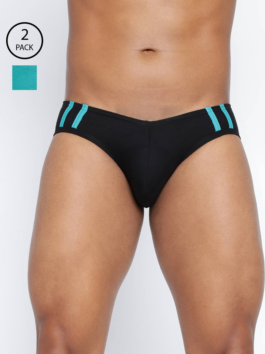 BASIICS By La Intimo Pack of 2 Cotton Blend Briefs For Men's ( Multicolor ) BASIICS By La Intimo Pack of 2 Cotton Blend Briefs For Men's ( Multicolor )