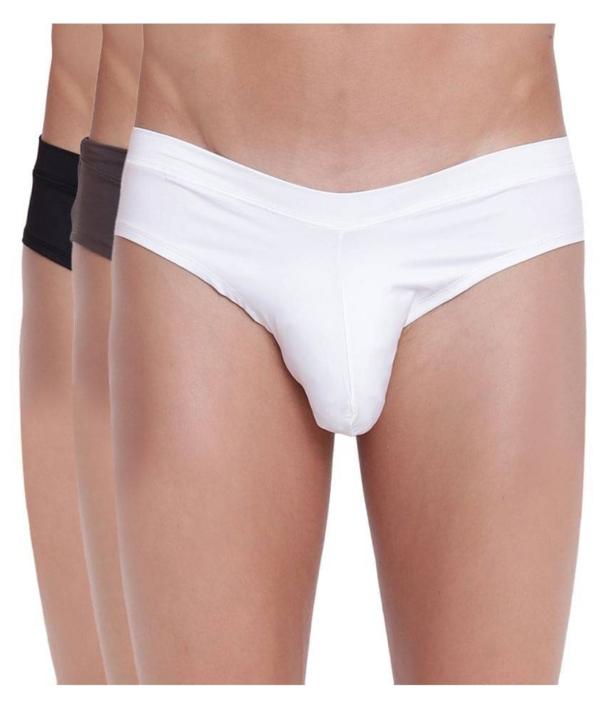 BASIICS By La Intimo Pack of 3 Polyester Briefs For Men's ( Multi )     			BASIICS By La Intimo Pack of 3 Polyester Briefs For Men's ( Multi )