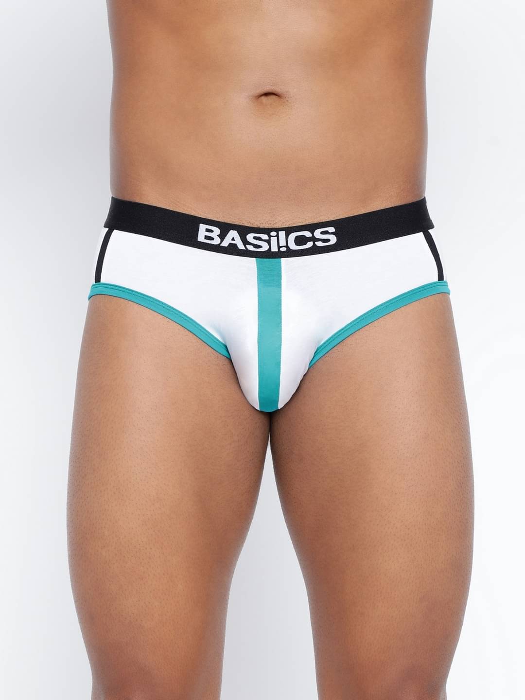    			BASIICS By La Intimo Pack of 1 Cotton Blend Briefs For Men's ( White )