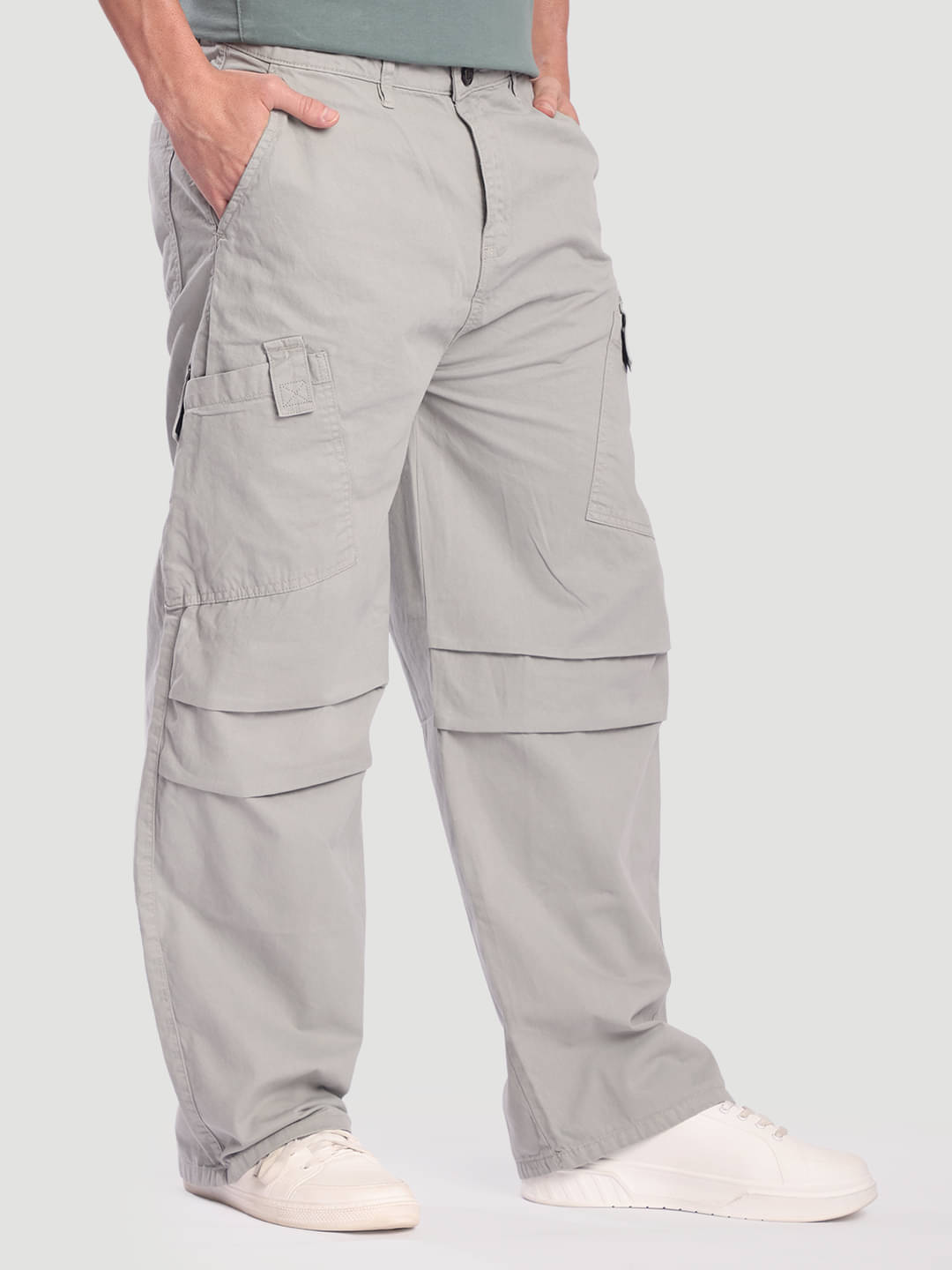 Bene Kleed Baggy Men's Cargos - Grey ( Pack of 1 ) Bene Kleed Baggy Men's Cargos - Grey ( Pack of 1 )