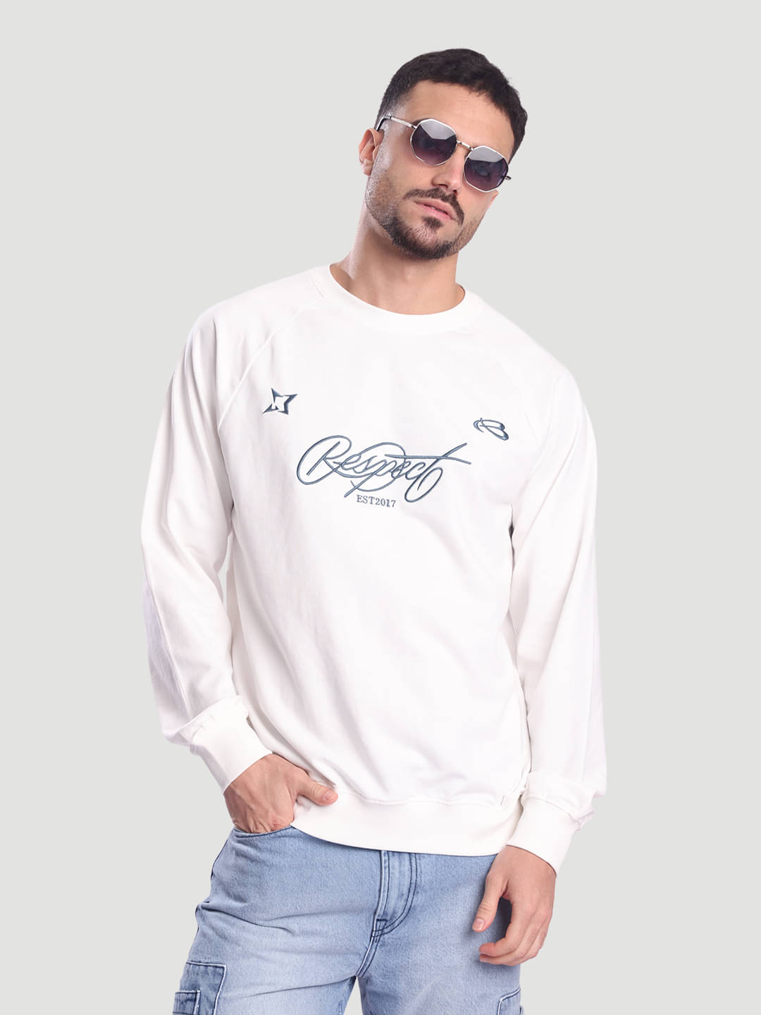 Bene Kleed Cotton Round Neck Men's Sweatshirt - Off White ( Pack of 1 )     			Bene Kleed Cotton Round Neck Men's Sweatshirt - Off White ( Pack of 1 )
