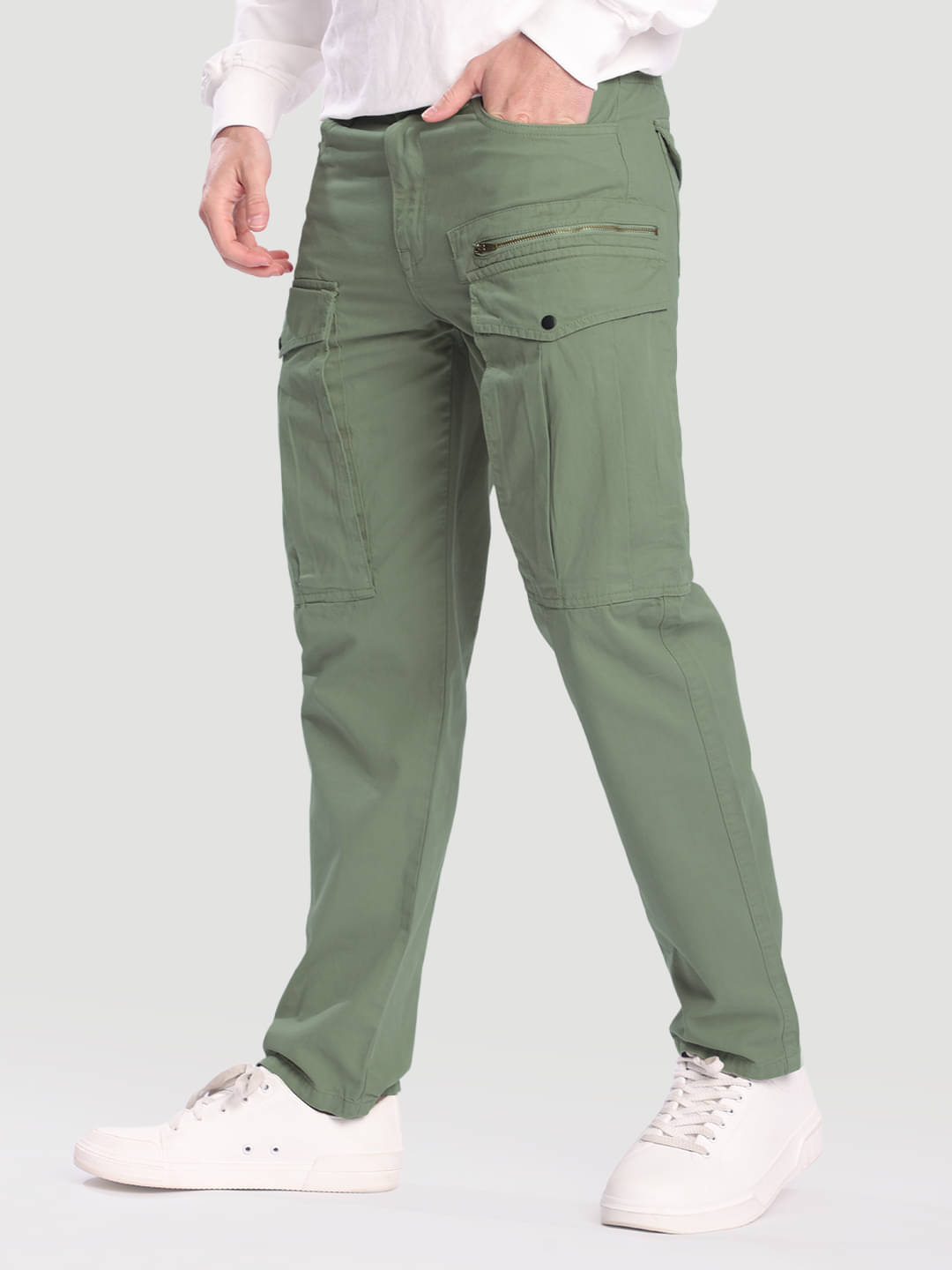     			Bene Kleed Relax Men's Cargos - Olive ( Pack of 1 )
