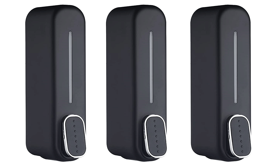     			CIS Dolphin Soap Dispenser 400ml – Wall Mount Liquid Soap Dispenser for Bathroom & Kitchen (Black) (Pack of 3)