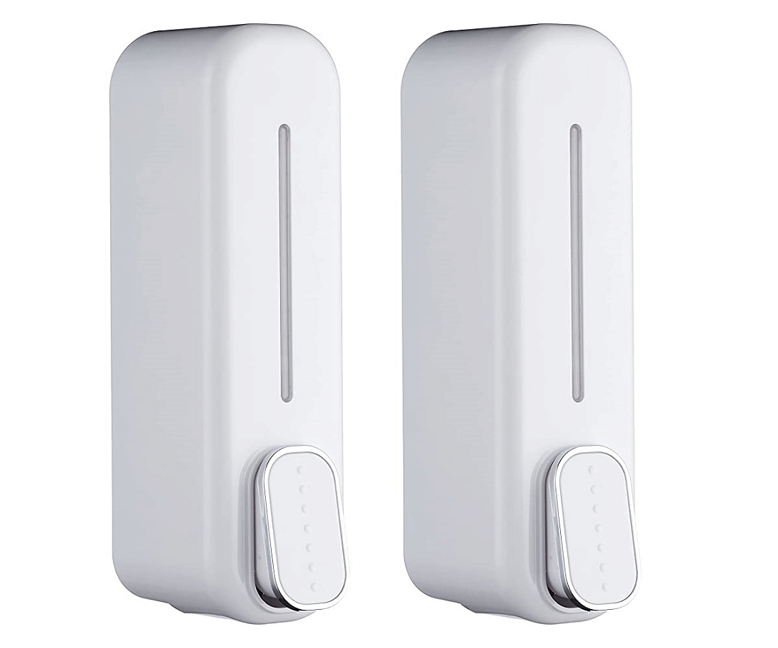     			CIS Dolphin Soap Dispenser 400ml – Wall Mount Liquid Soap Dispenser for Bathroom & Kitchen (White) (Pack of 2)