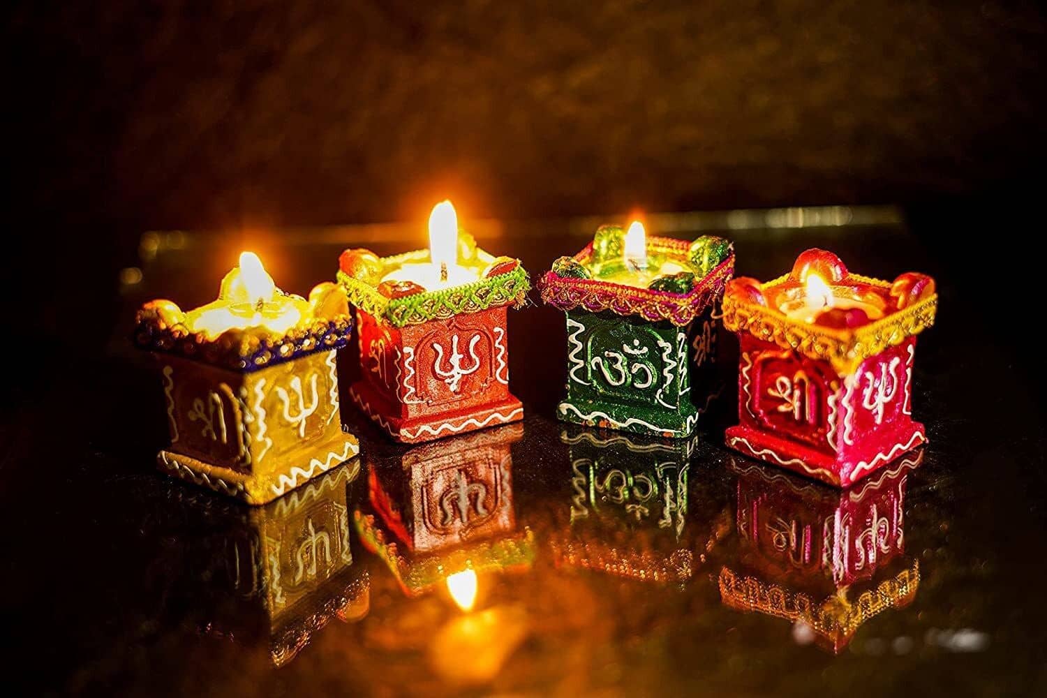 FASHION BIZZ Multicolor LED Tea Light Candle 5 cm ( Pack of 4 )