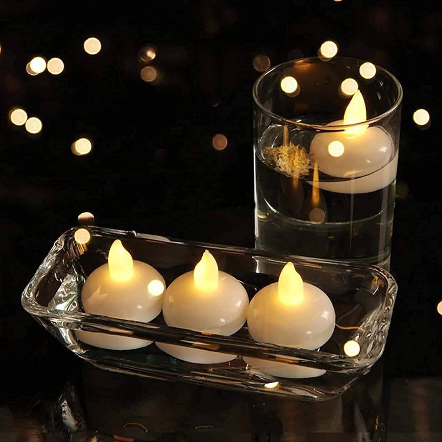     			GLOWSERIE - Floating LED Candle Water Sensor Battery Opearted ( Pack of 6 )