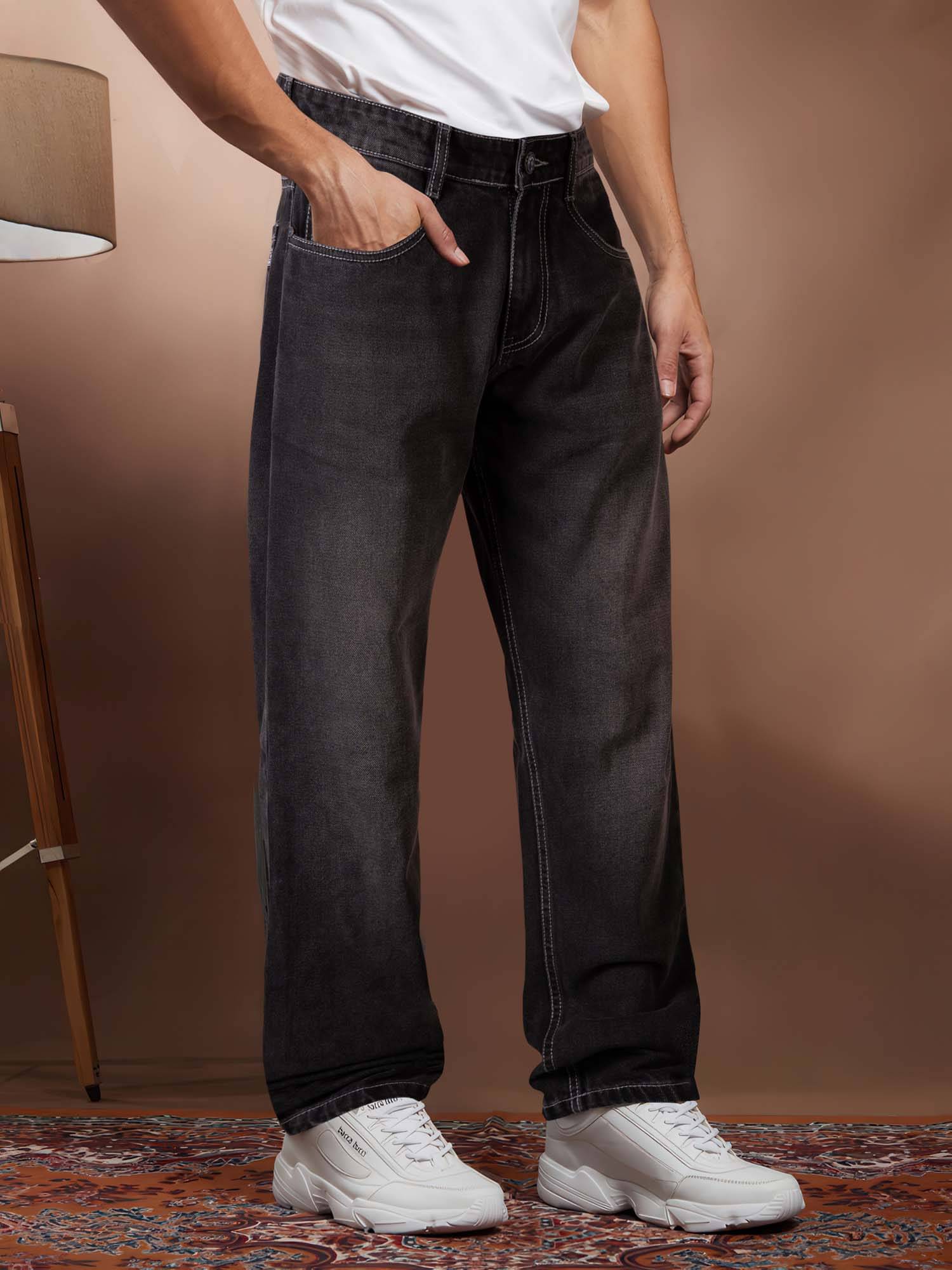 JB JUST BLACK Faded Men's Jeans - Black ( Pack of 1 ) JB JUST BLACK Faded Men's Jeans - Black ( Pack of 1 )