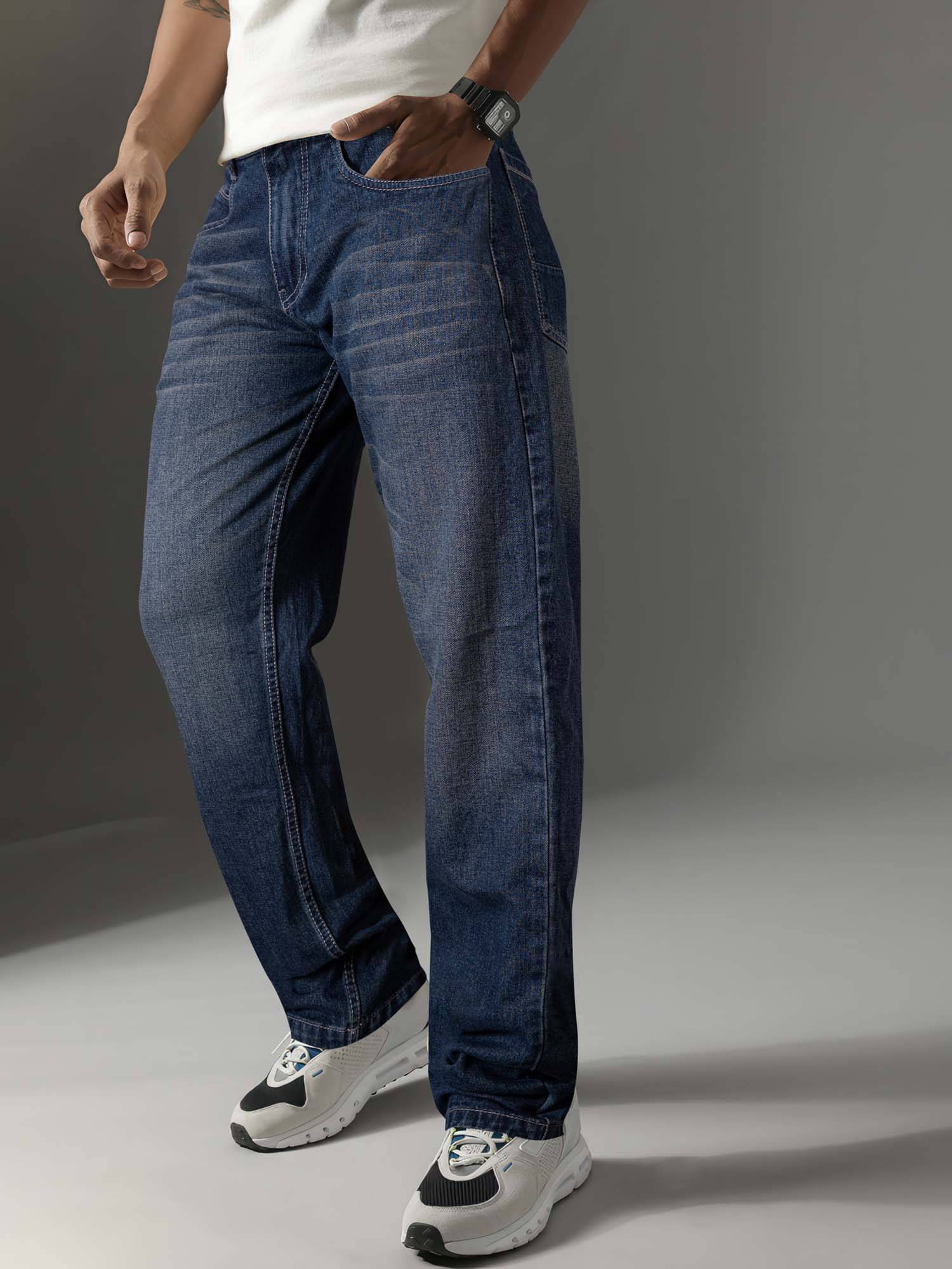 JB JUST BLACK Faded Men's Jeans - Blue ( Pack of 1 )     			JB JUST BLACK Faded Men's Jeans - Blue ( Pack of 1 )