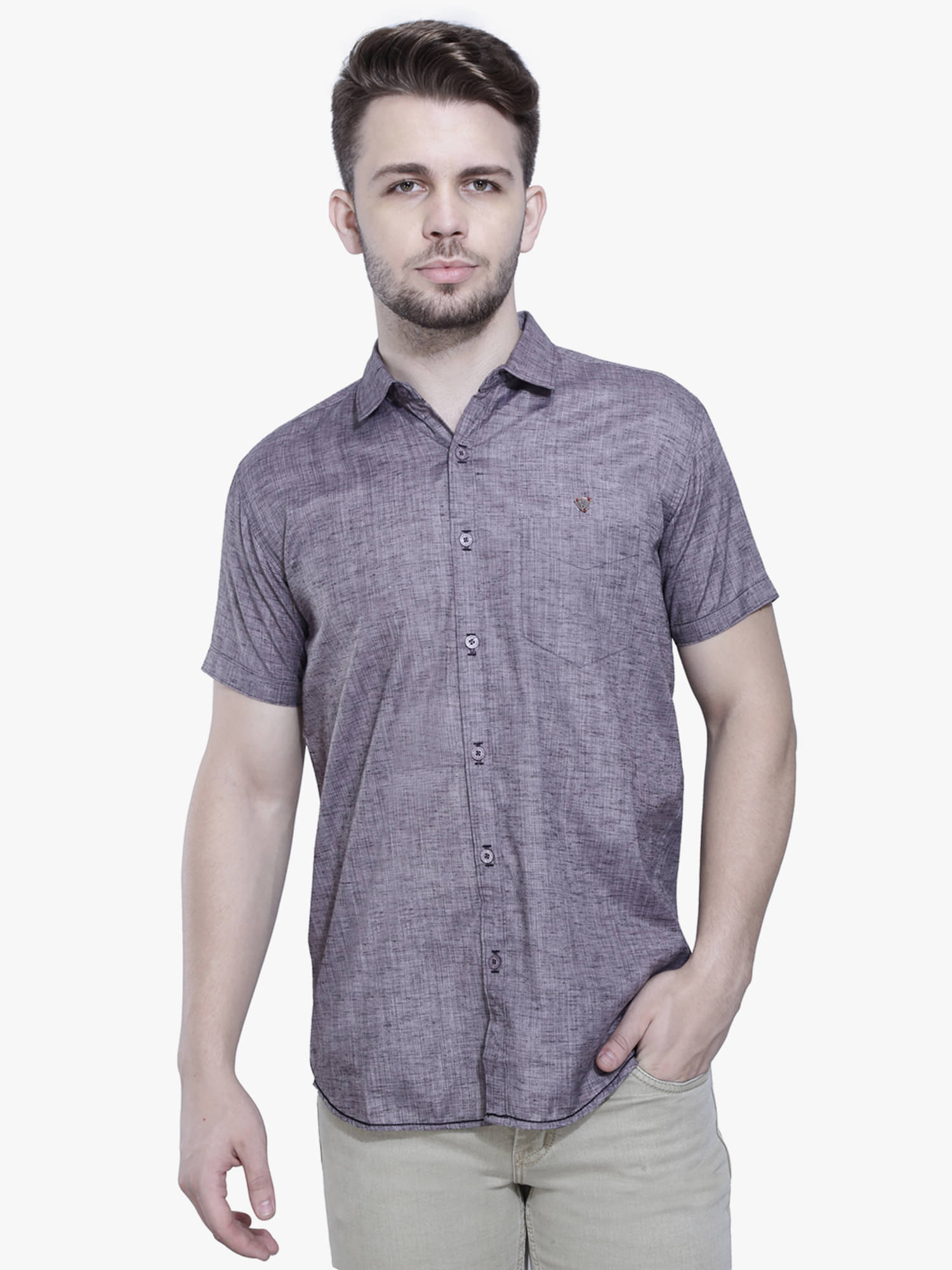 Kuons Avenue Linen Regular Fit Solids Half Sleeves Men's Casual Shirt - Brown ( Pack of 1 ) Kuons Avenue Linen Regular Fit Solids Half Sleeves Men's Casual Shirt - Brown ( Pack of 1 )