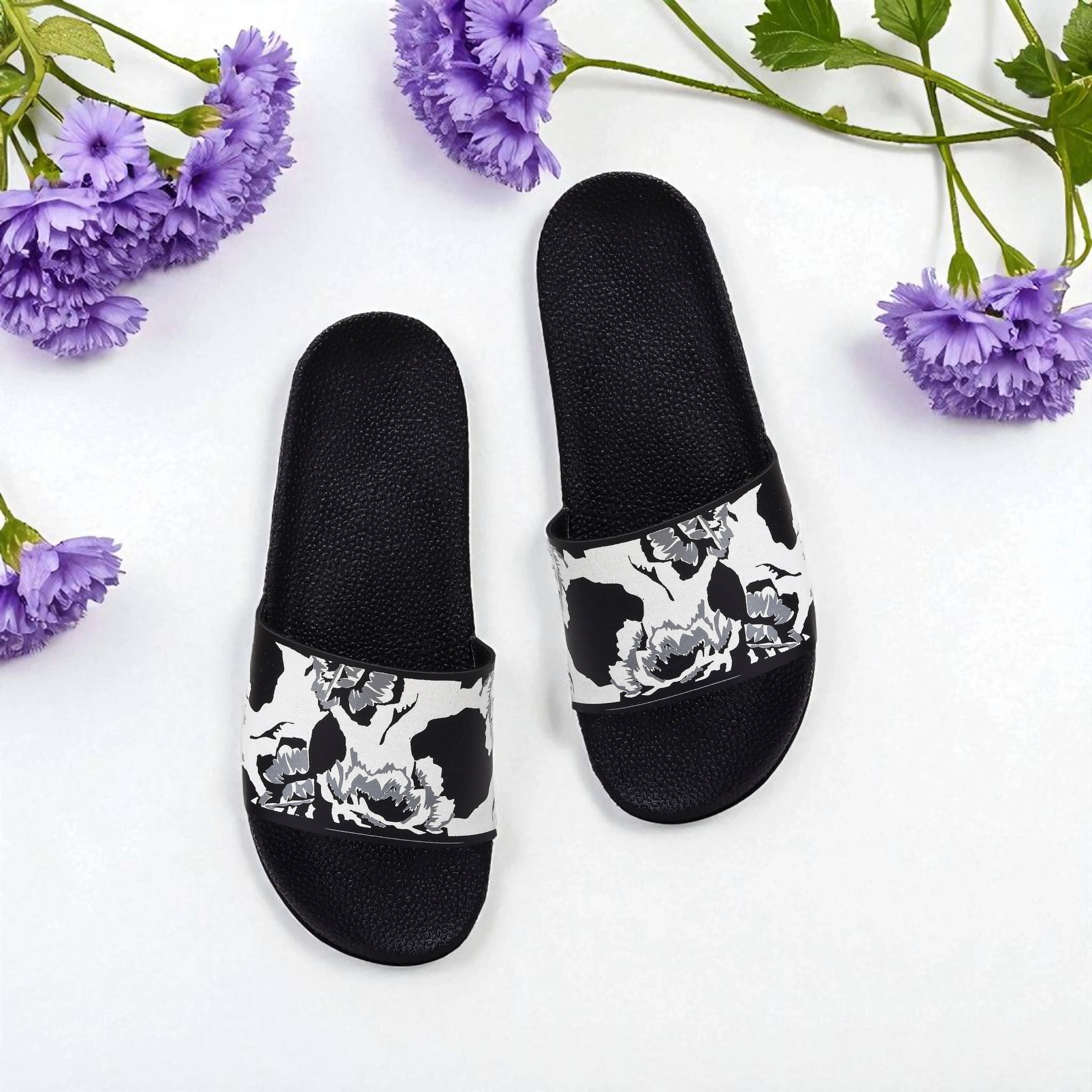     			LAVAVS Black Women's Flip Flop