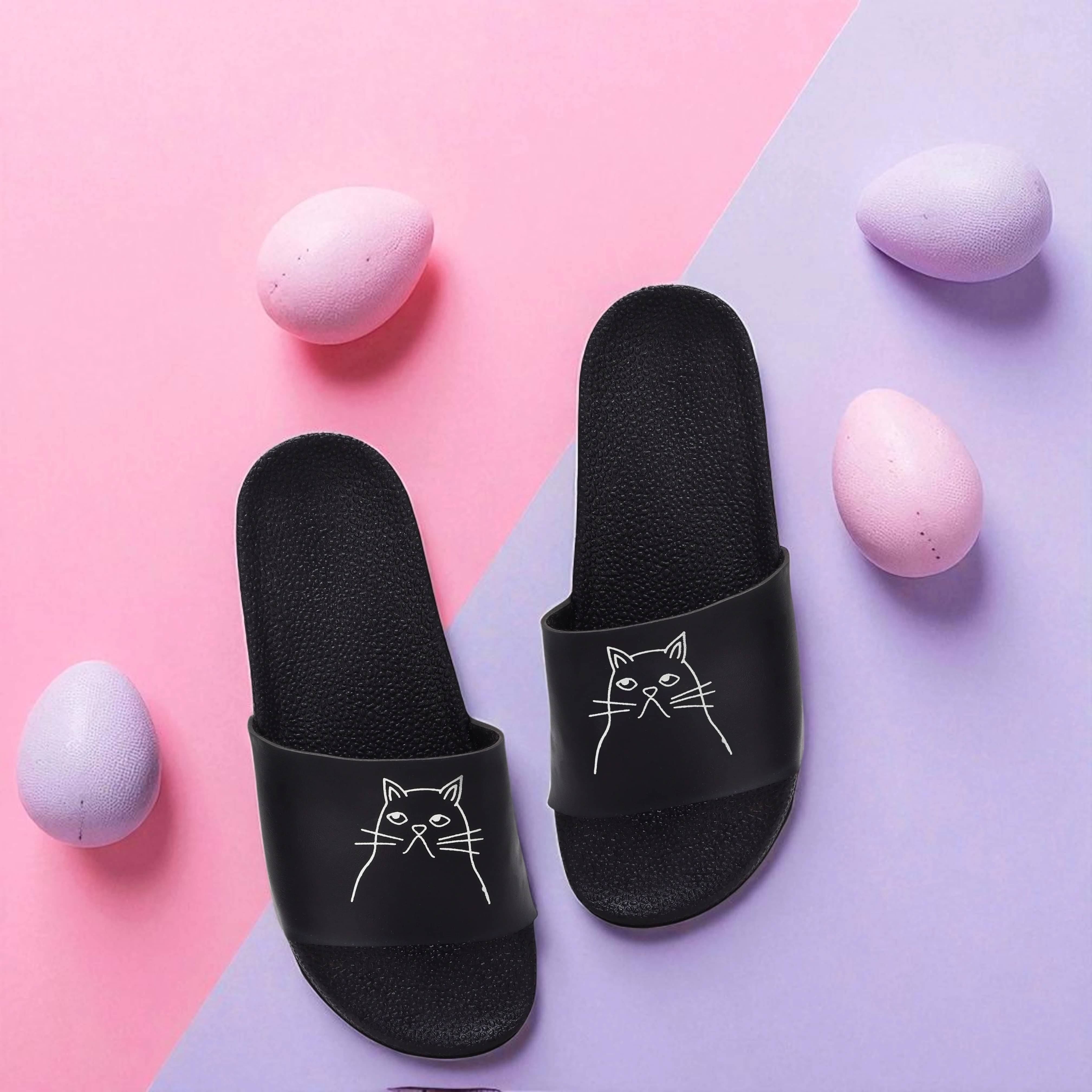     			LAVAVS Black Women's Flip Flop