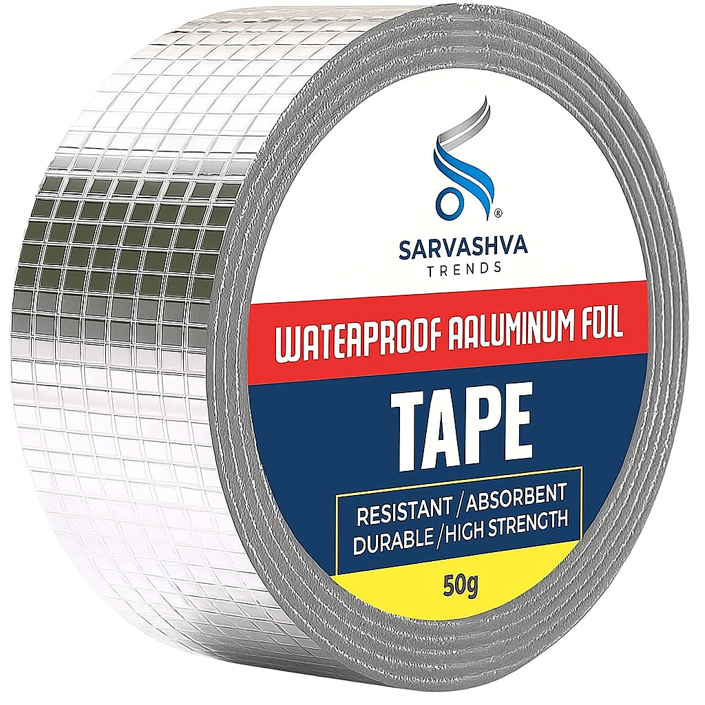 Leakage Repair Waterproof Tape for Pipe Leakage Roof Water Leakage Solution (5 Meter), Waterproof Leakage Repair Adhesive Aluminium Foil Butyl Tape for Pipe Roof, roof leakage tape, Adhesive Tape, Leakage Repair Tape, Waterproof Leakage Repair tape     			Leakage Repair Waterproof Tape for Pipe Leakage Roof Water Leakage Solution (5 Meter), Waterproof Leakage Repair Adhesive Aluminium Foil Butyl Tape for Pipe Roof, roof leakage tape, Adhesive Tape, Leakage Repair Tape, Waterproof Leakage Repair tape