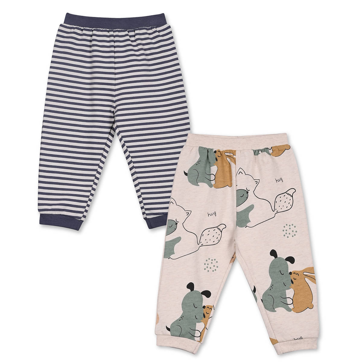     			MINI KLUB Pack of 2 Baby Boys Cotton Trackpant ( Multi Color )