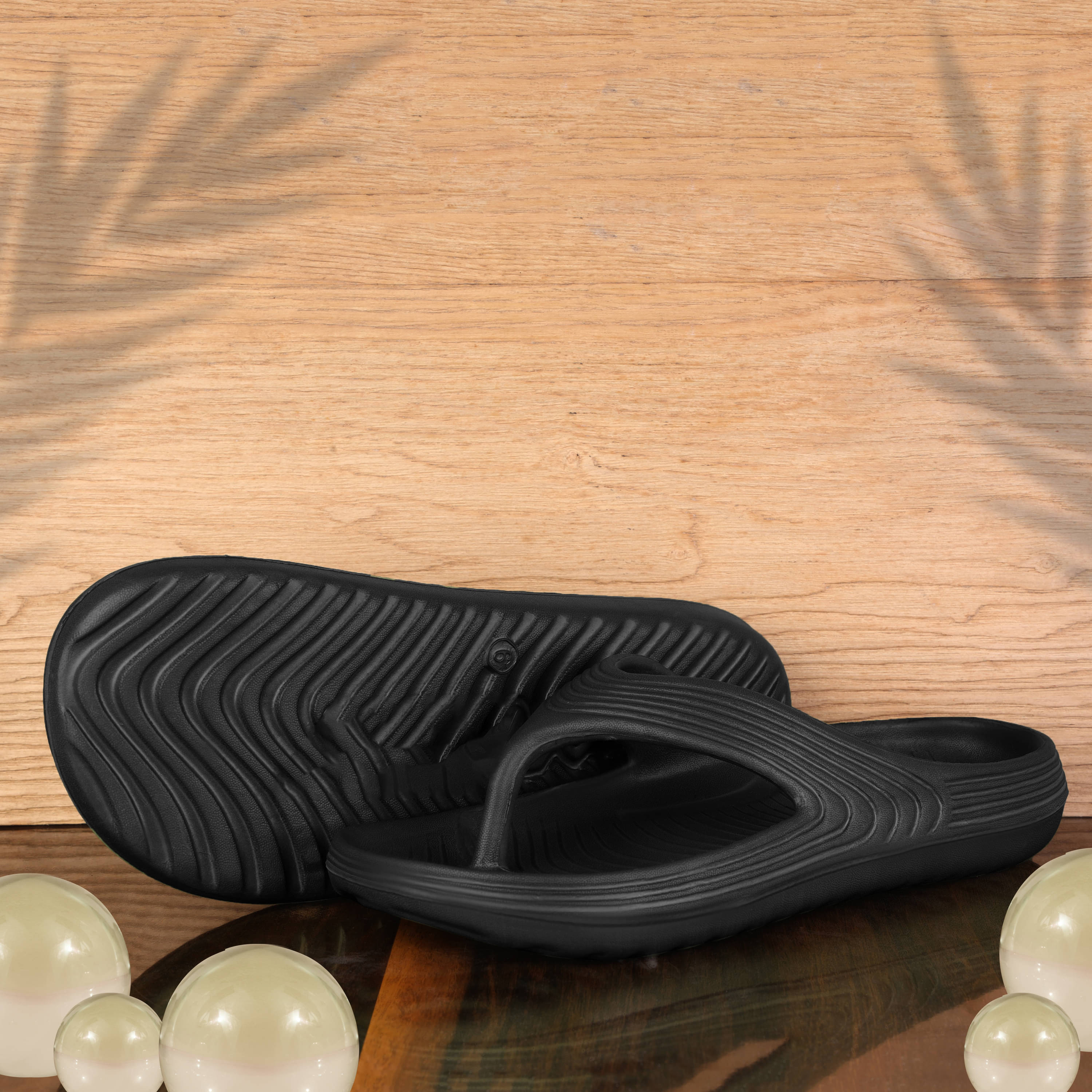     			PENNEN Black Men's Thong Flip Flop