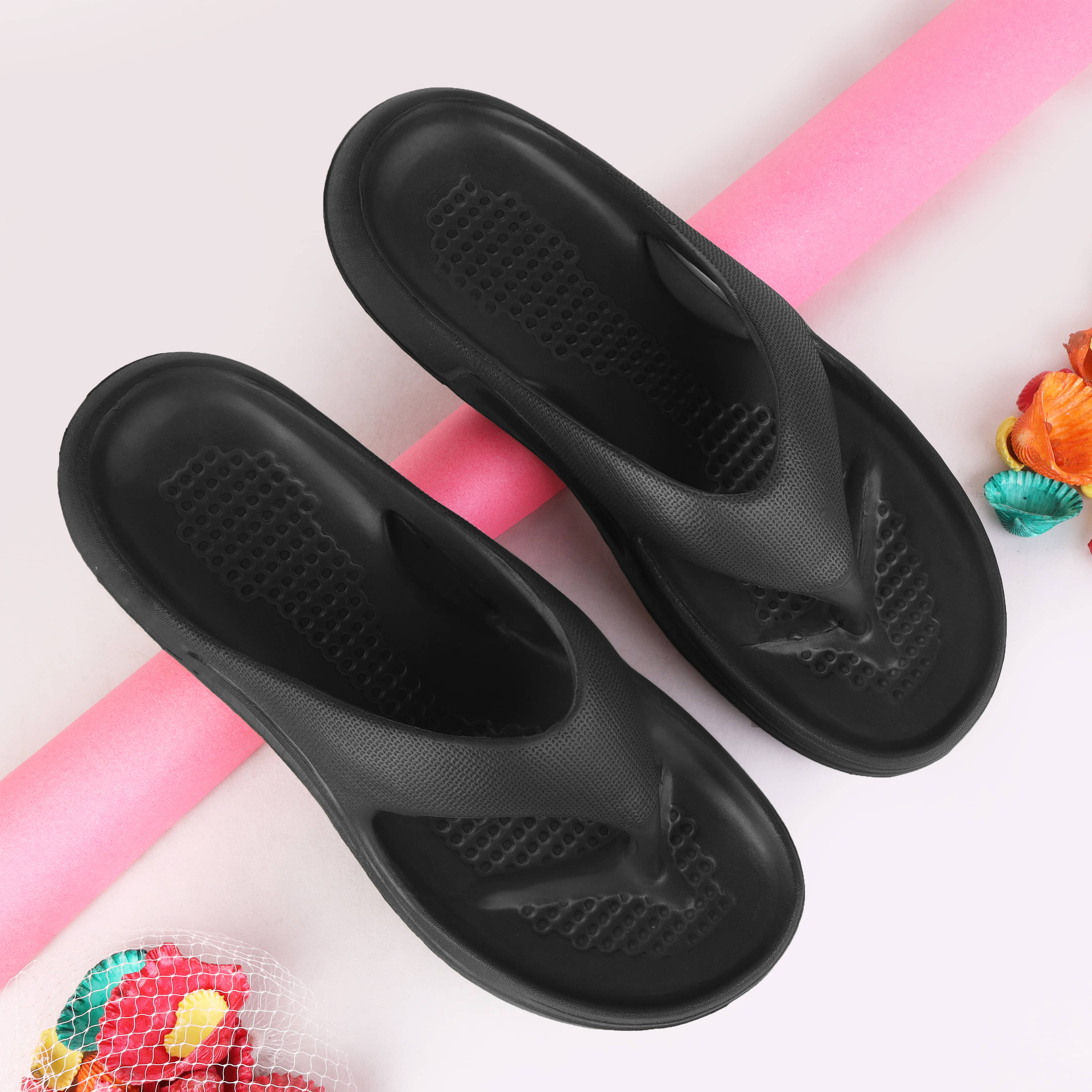     			PENNEN Black Men's Thong Flip Flop