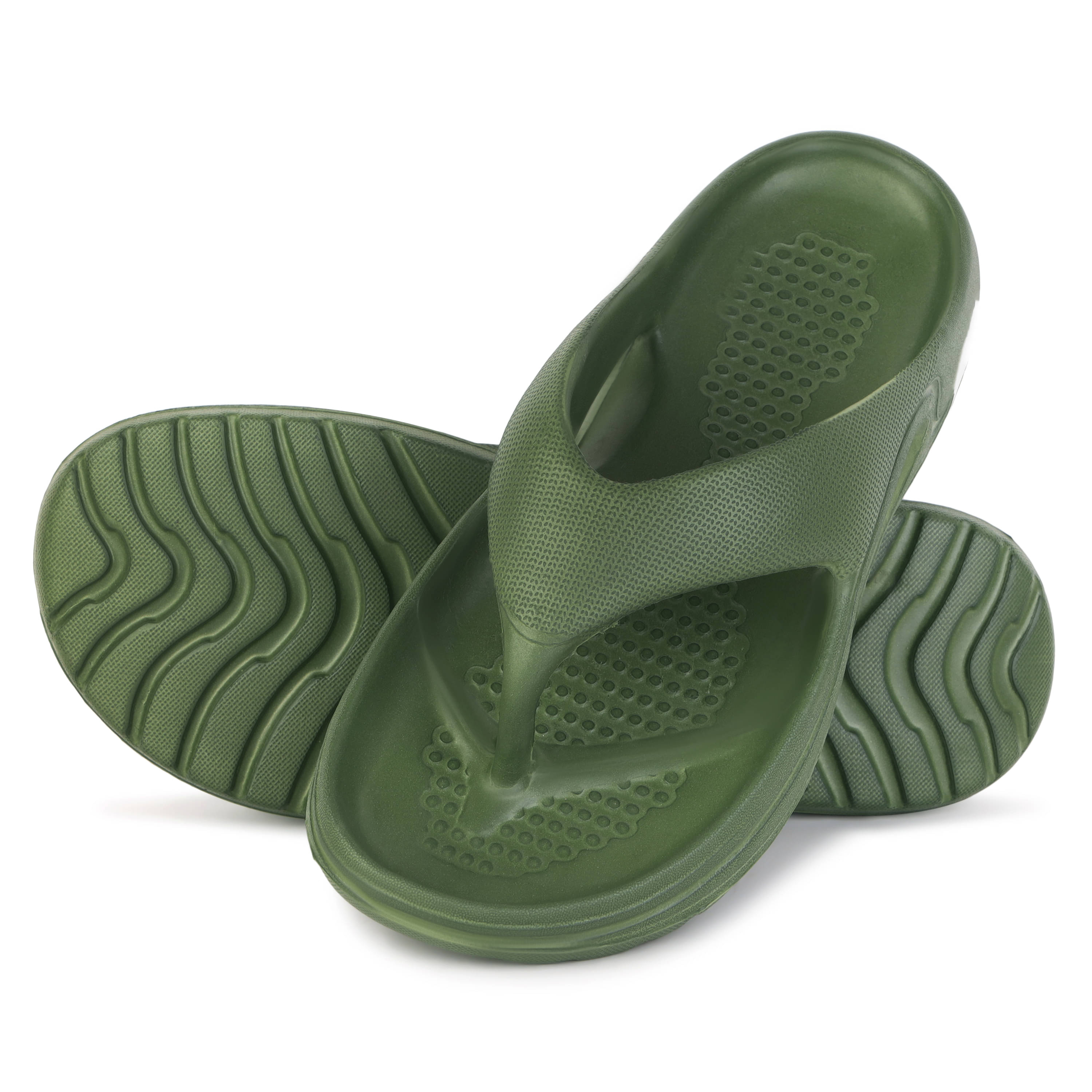     			PENNEN Green Men's Thong Flip Flop