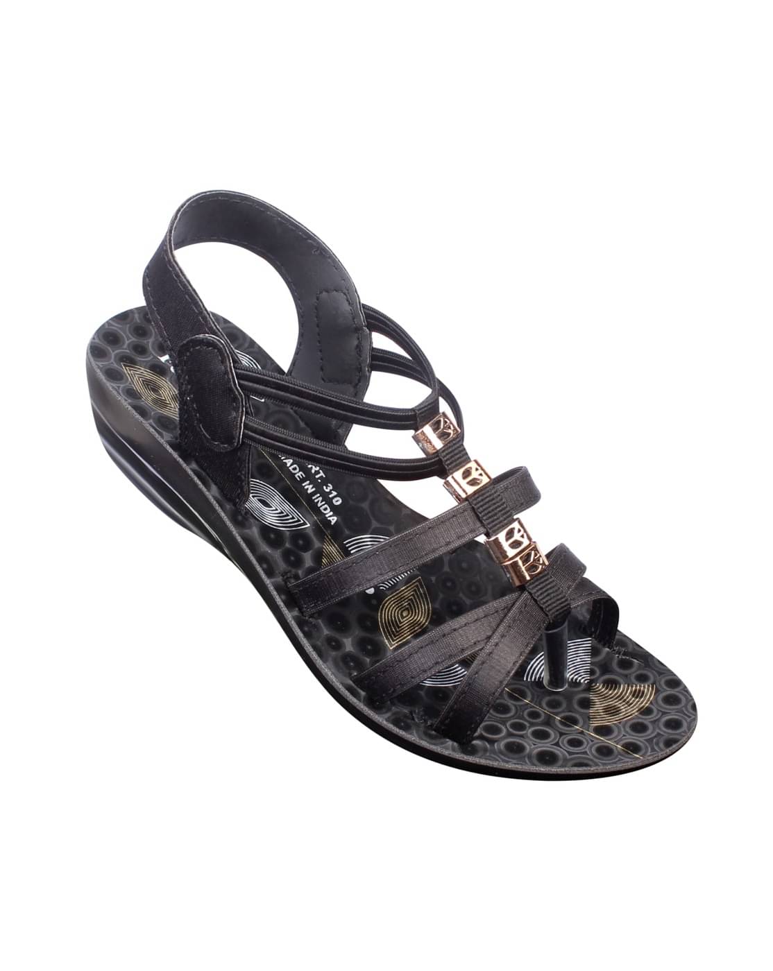     			PU RUDRA Black Women's Flats