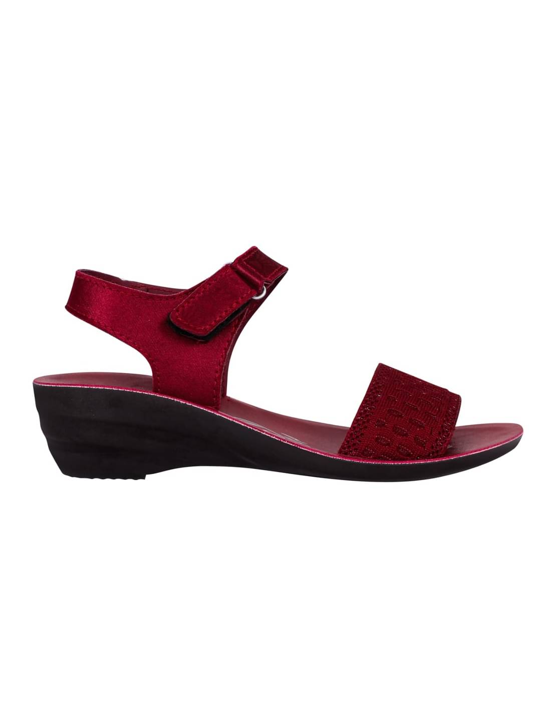    			PU RUDRA Maroon Women's Flats