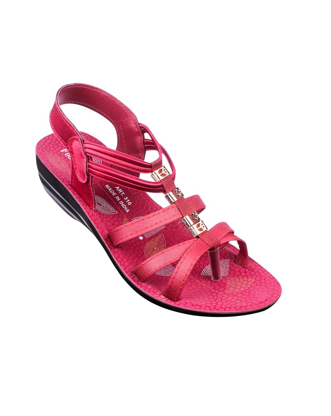     			PU RUDRA Maroon Women's Flats