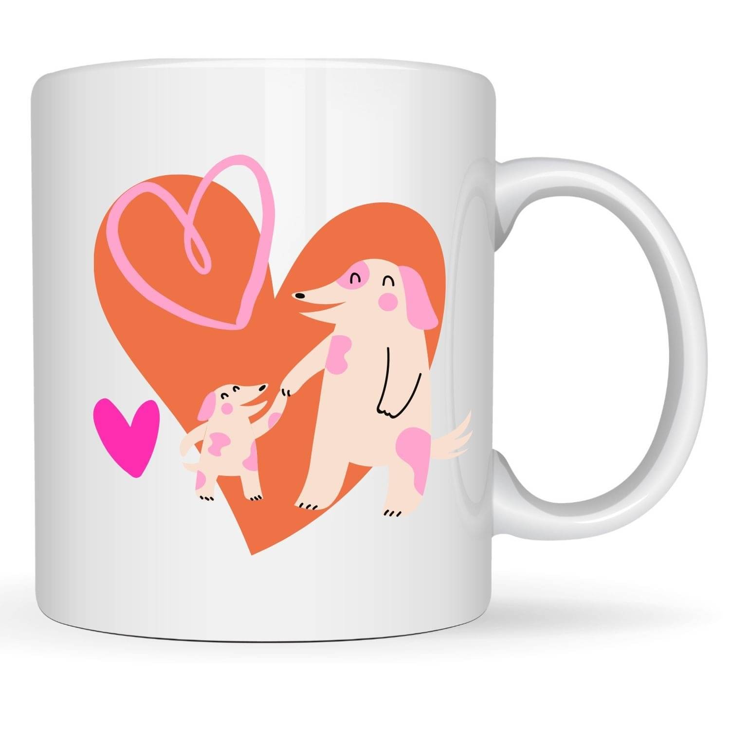     			Ridaa Animal White Mug Ceramic Coffee Mug 350 mL ( Pack of 1 )