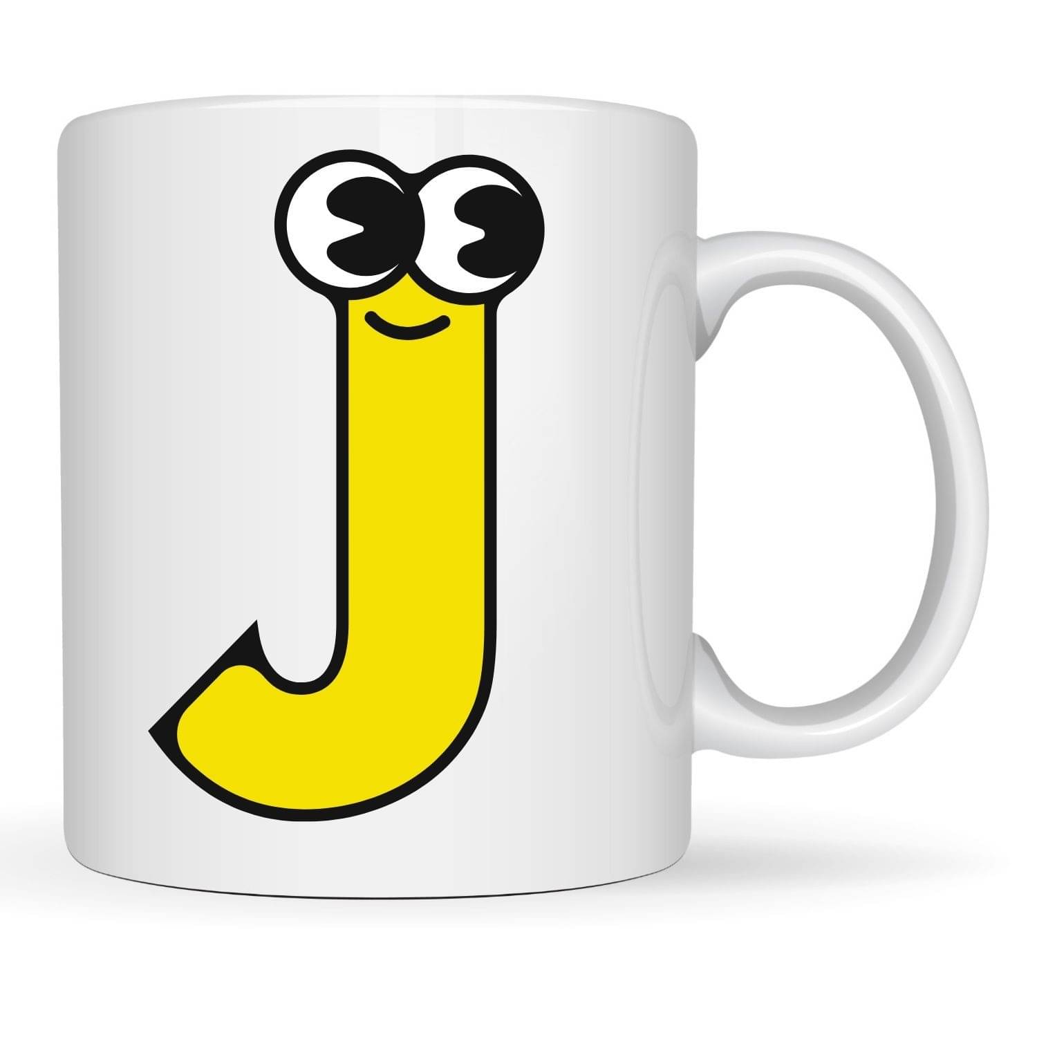     			Ridaa Cute Alphabet Mug J Ceramic Coffee Mug 350 mL ( Pack of 1 )