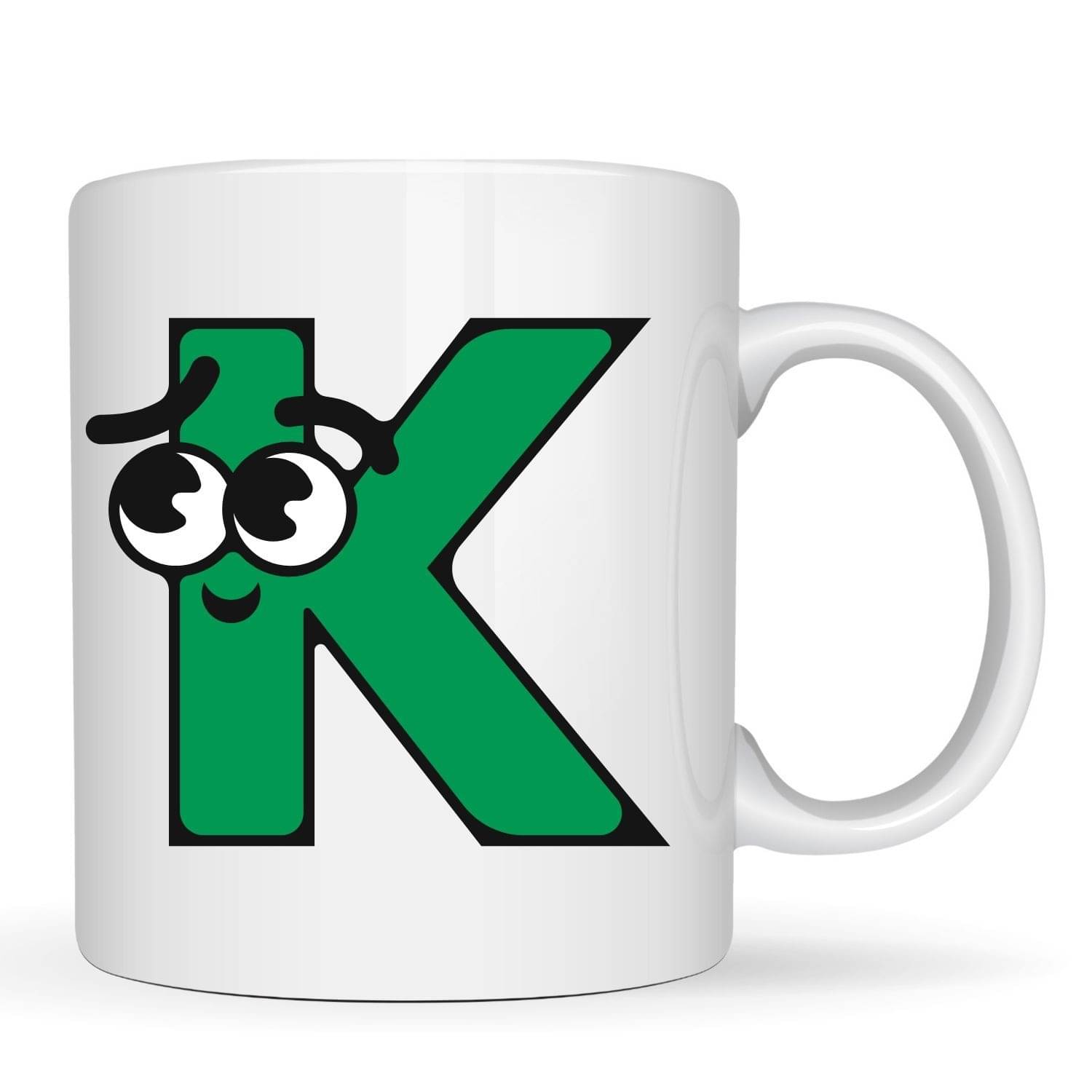     			Ridaa Cute Alphabet Mug K Ceramic Coffee Mug 350 mL ( Pack of 1 )